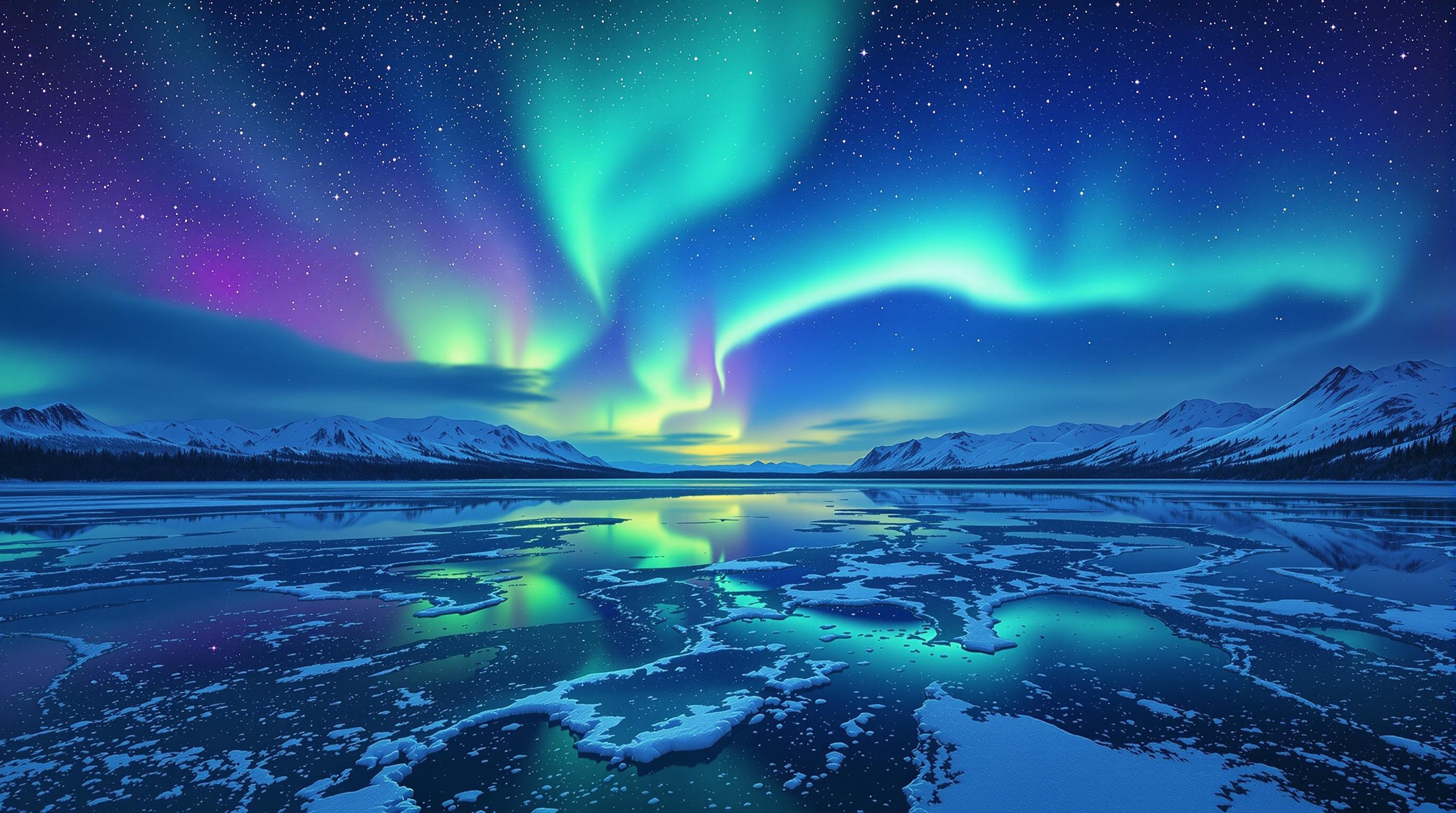 Aurora Borealis Night Sky