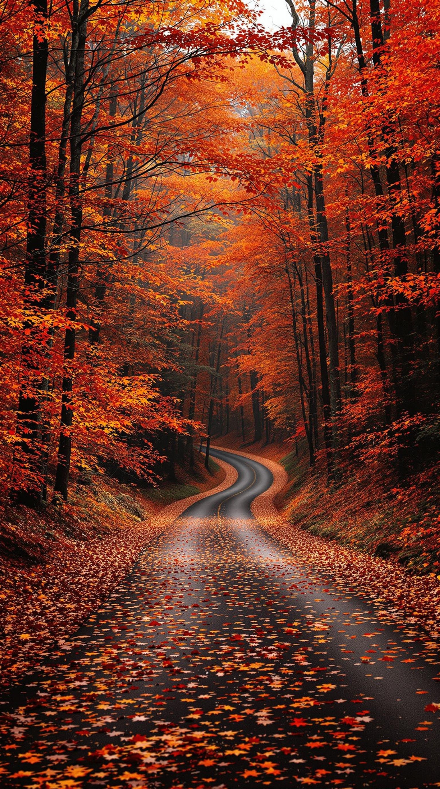 Autumn Forest Road