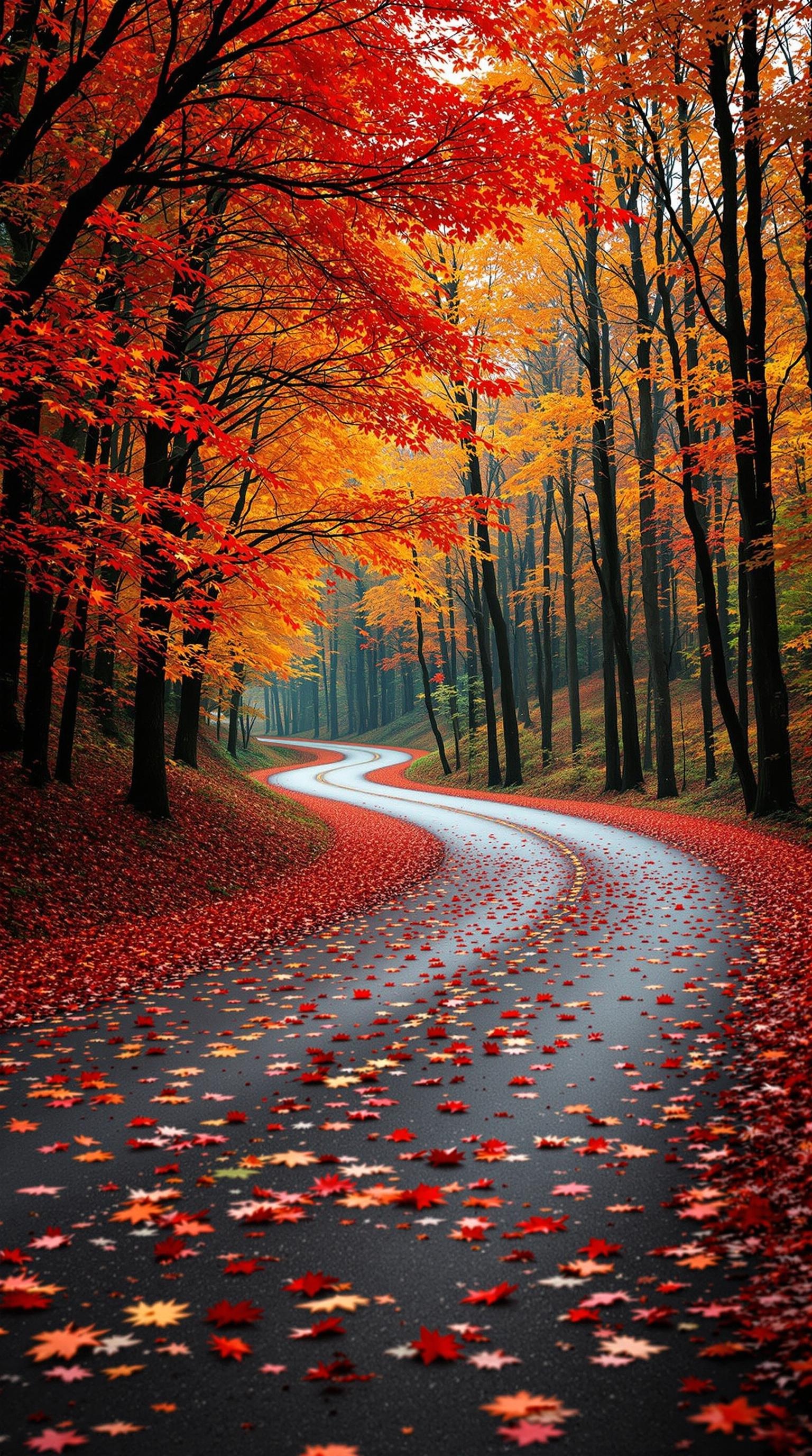 Autumn Forest Road