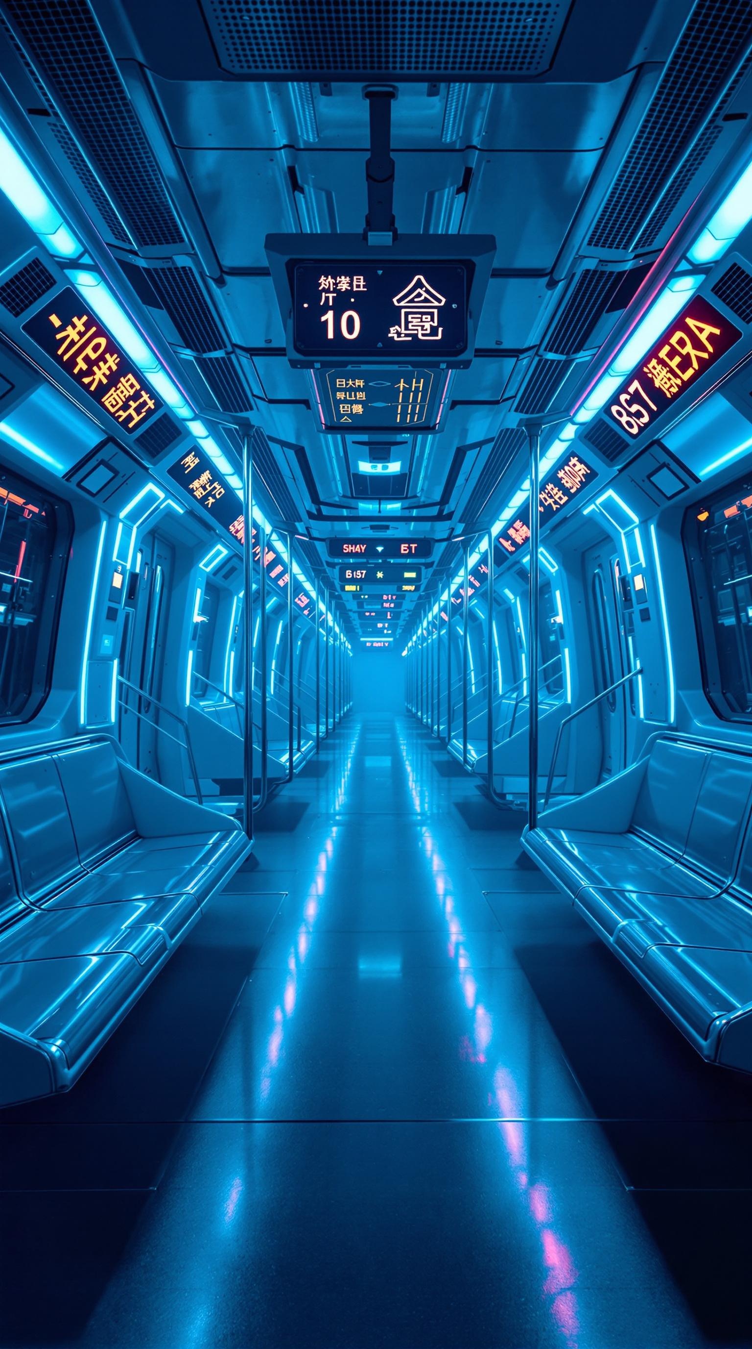 Blue Futuristic Subway