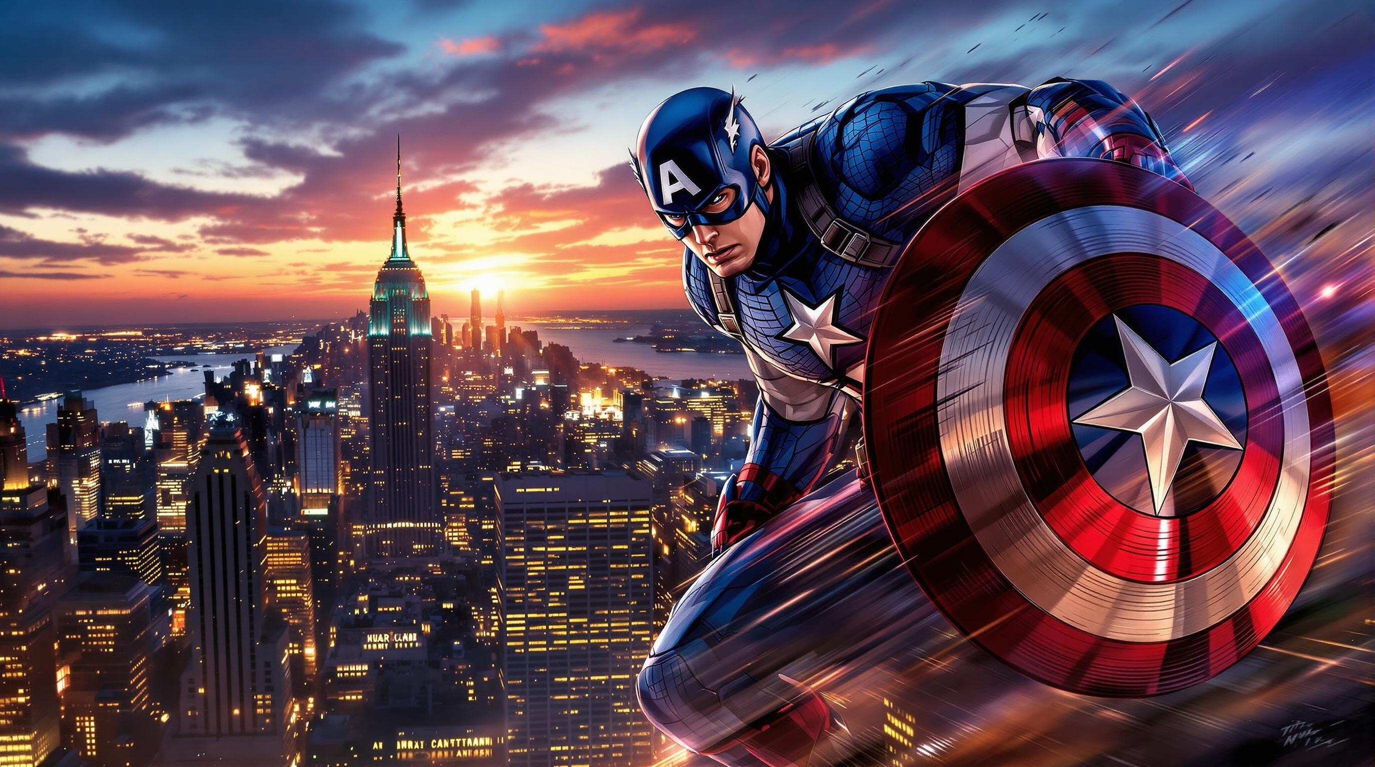 Captain America Battle Scene