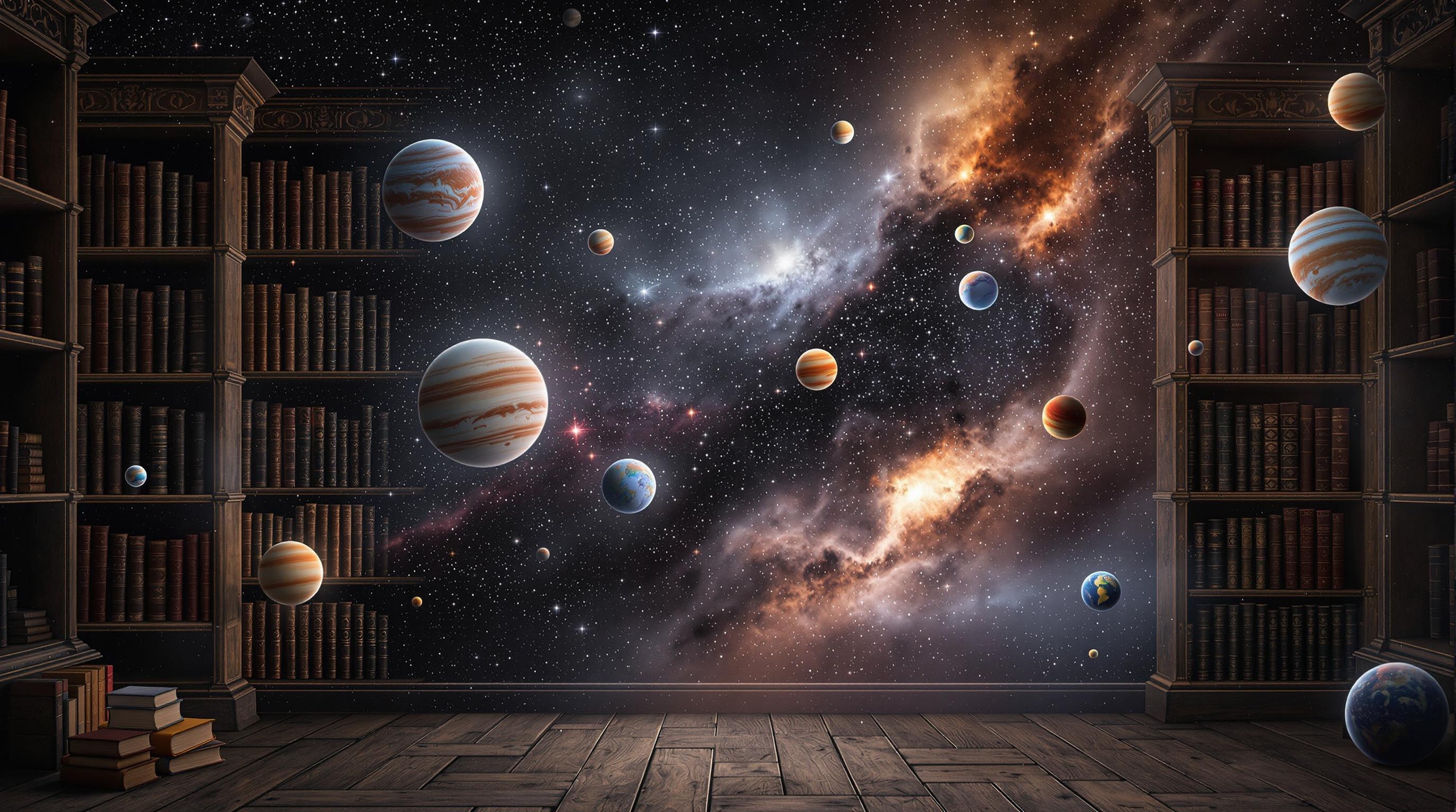 Celestial Library Wallpaper