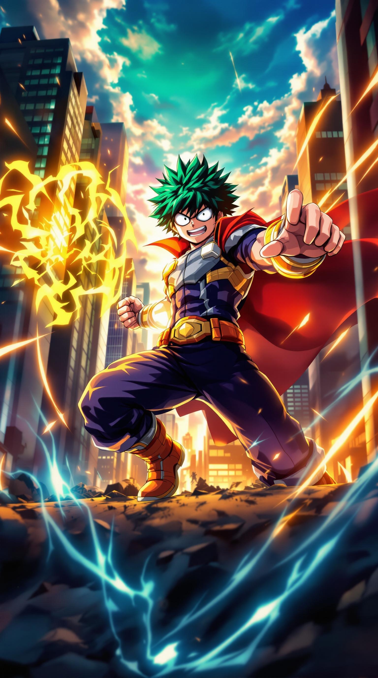 Deku Action Wallpaper