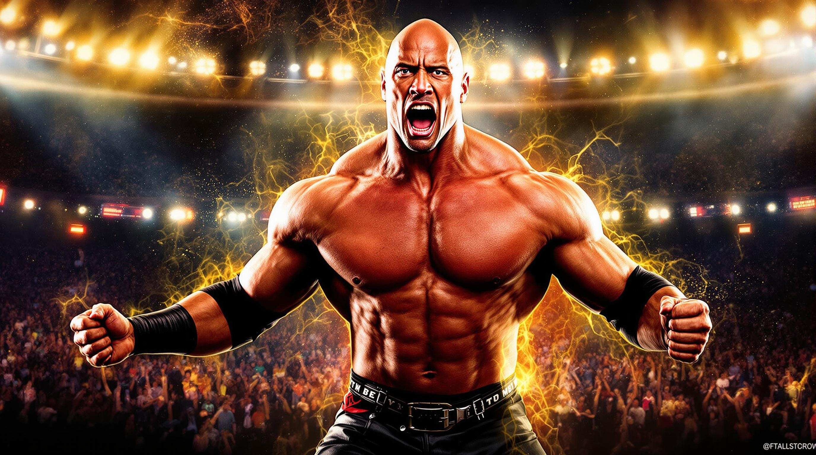 Dwayne Johnson Action Pose