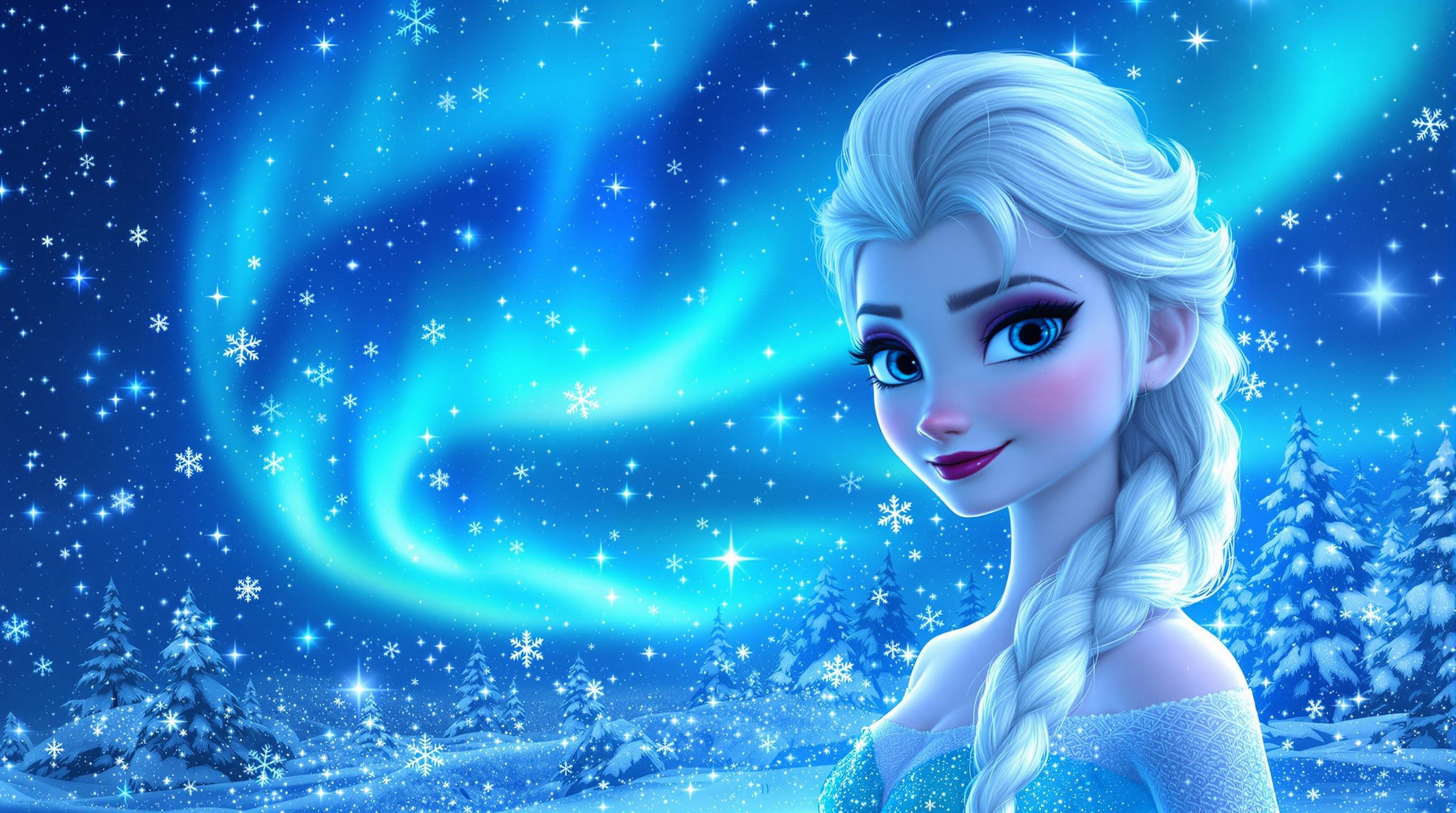 Elsa Magic Winter Wallpaper