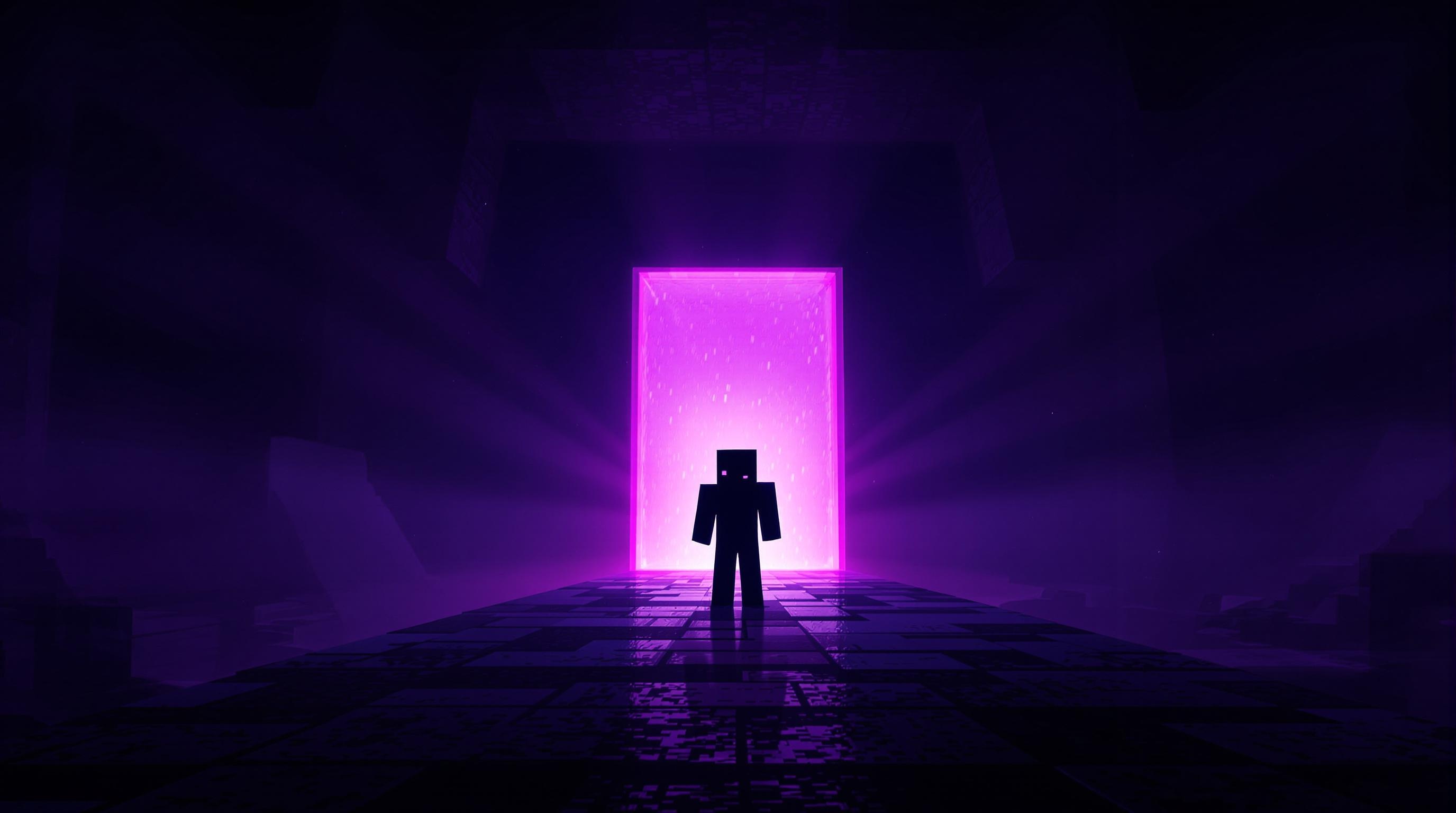 Enderman Night-scape Wallpaper