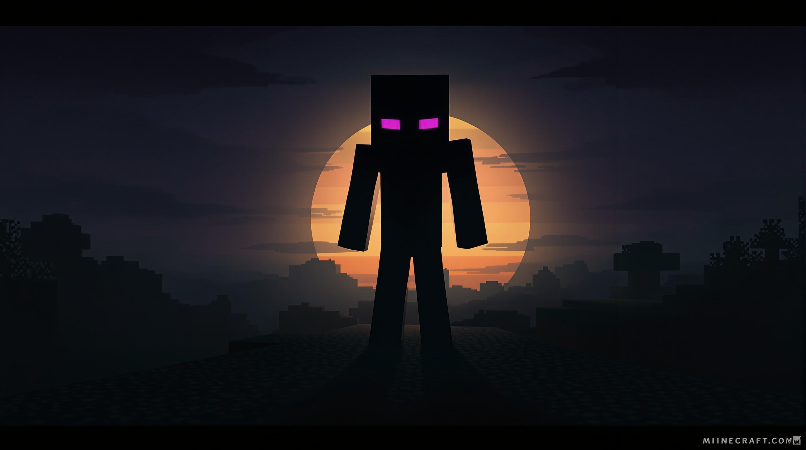 Enderman Sunset in Minecraft