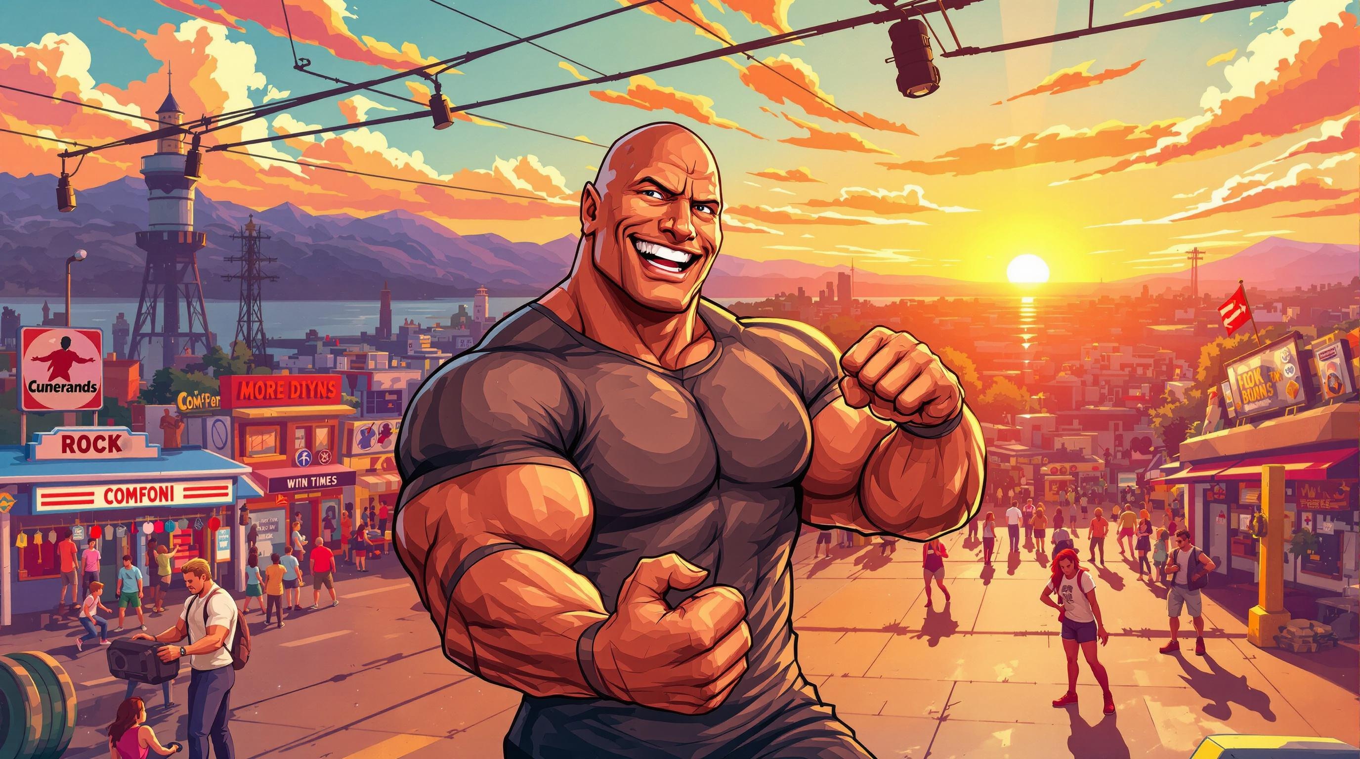 Energetic Rock Gym Sunrise