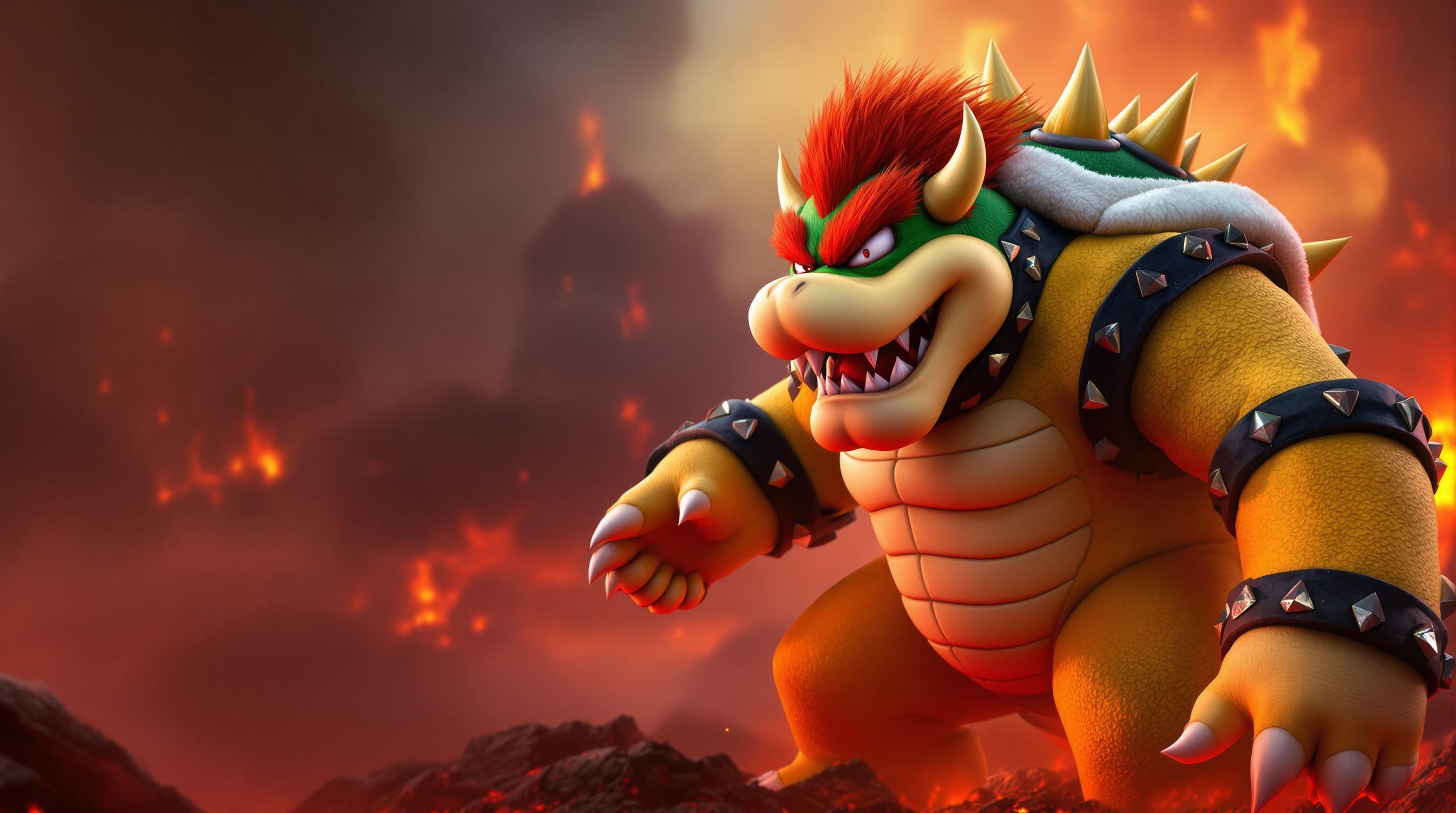 Epic Bowser Battle Wallpaper