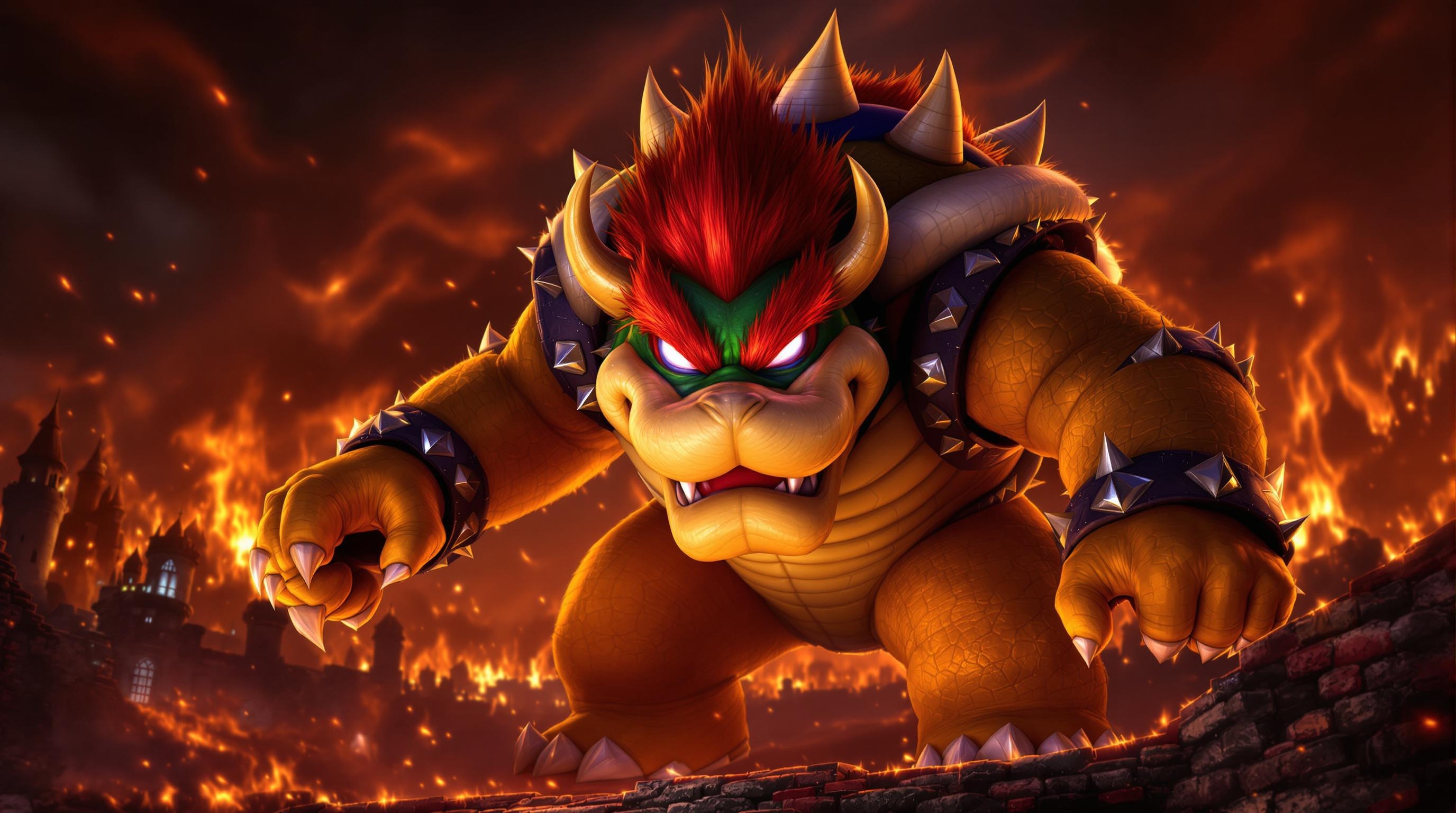 Epic Bowser Castle Flames