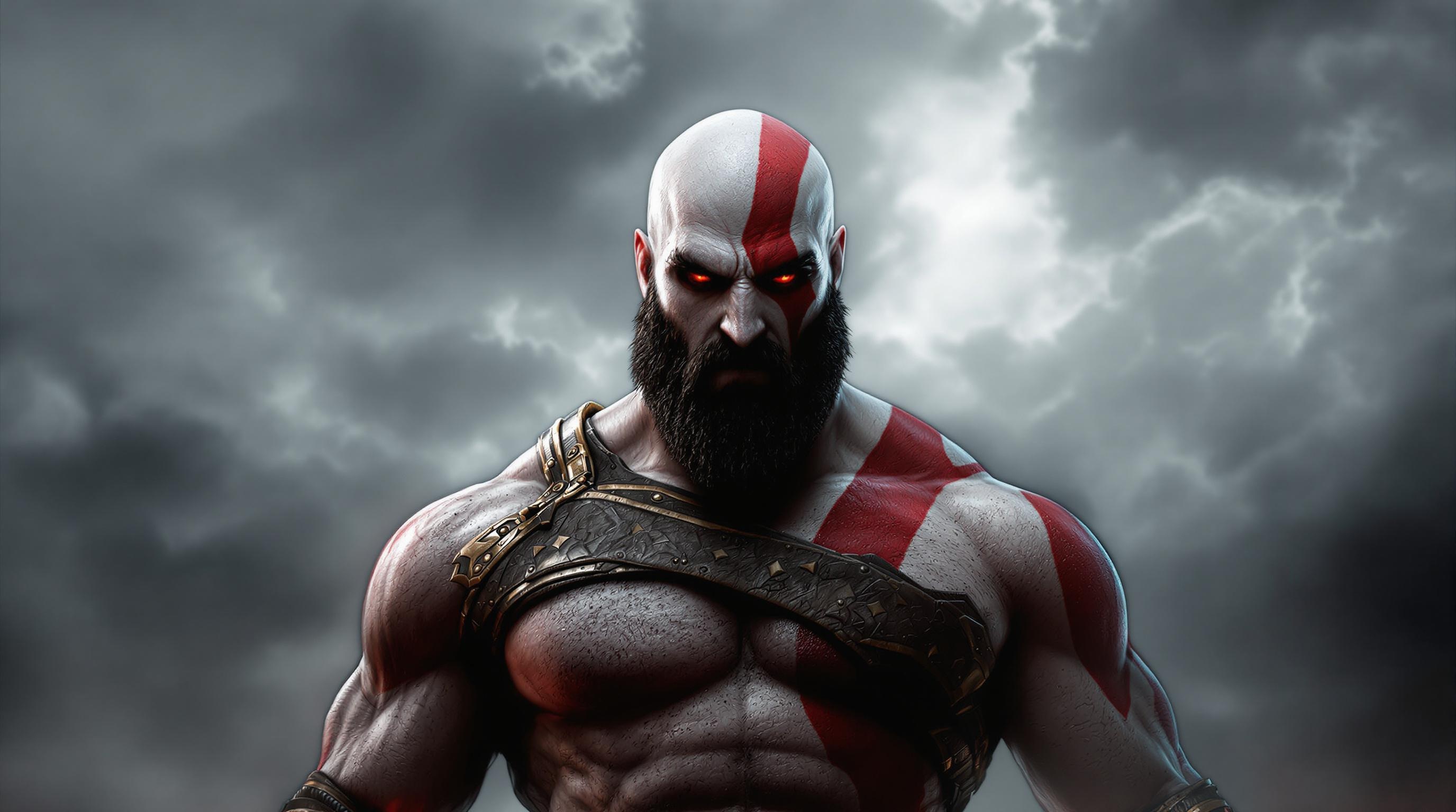 Fierce Kratos Battle Stance