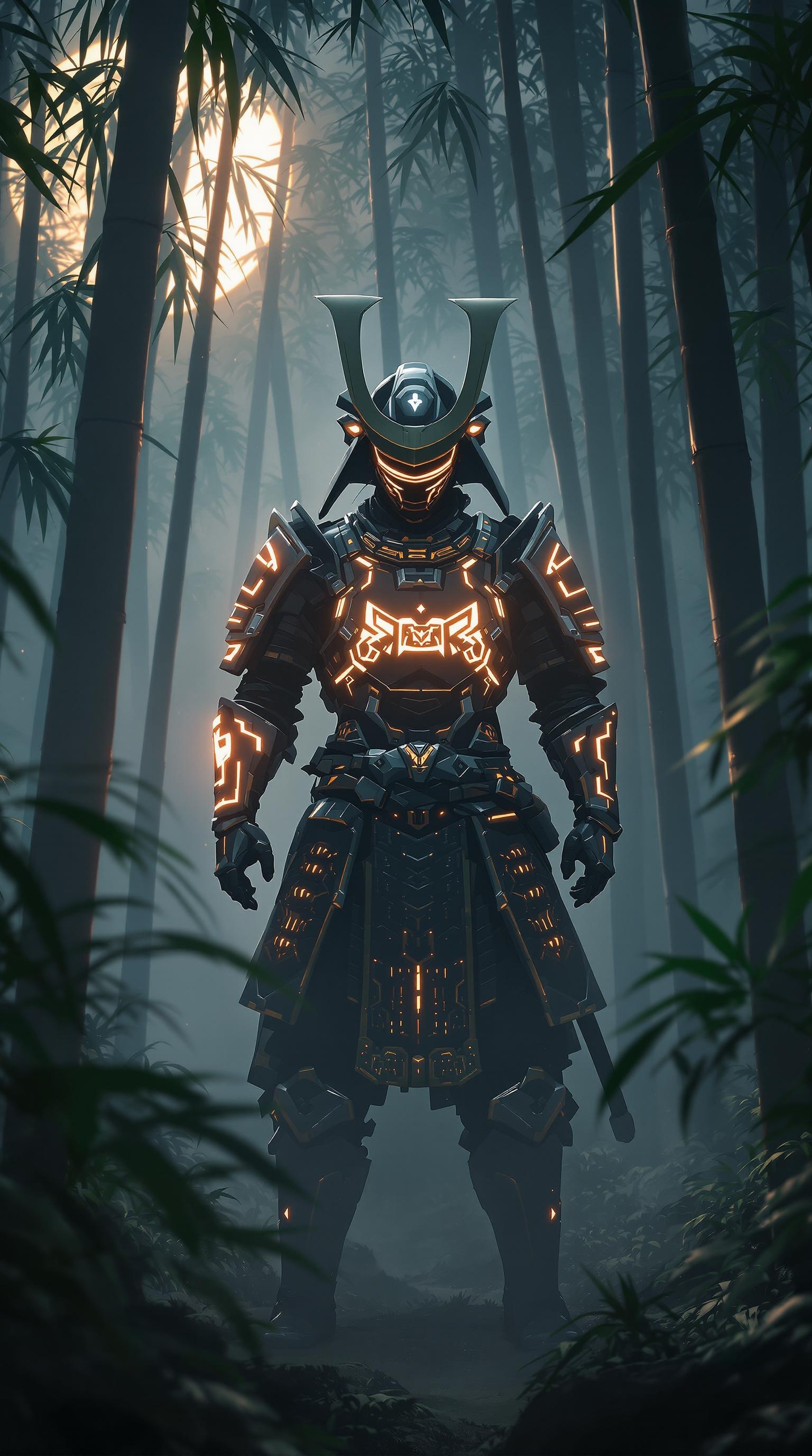 Futuristic Samurai Warrior