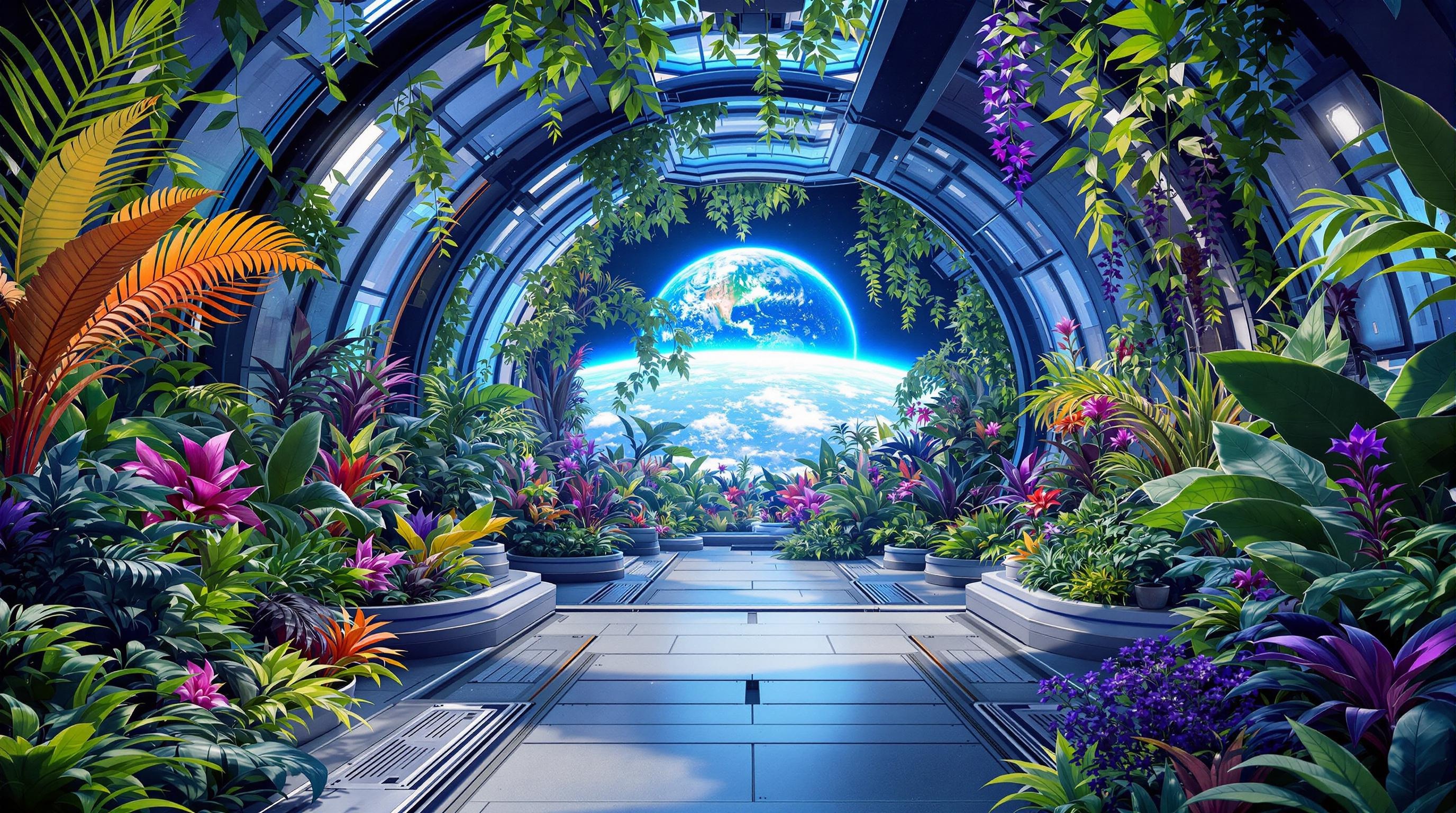Futuristic Space Greenhouse