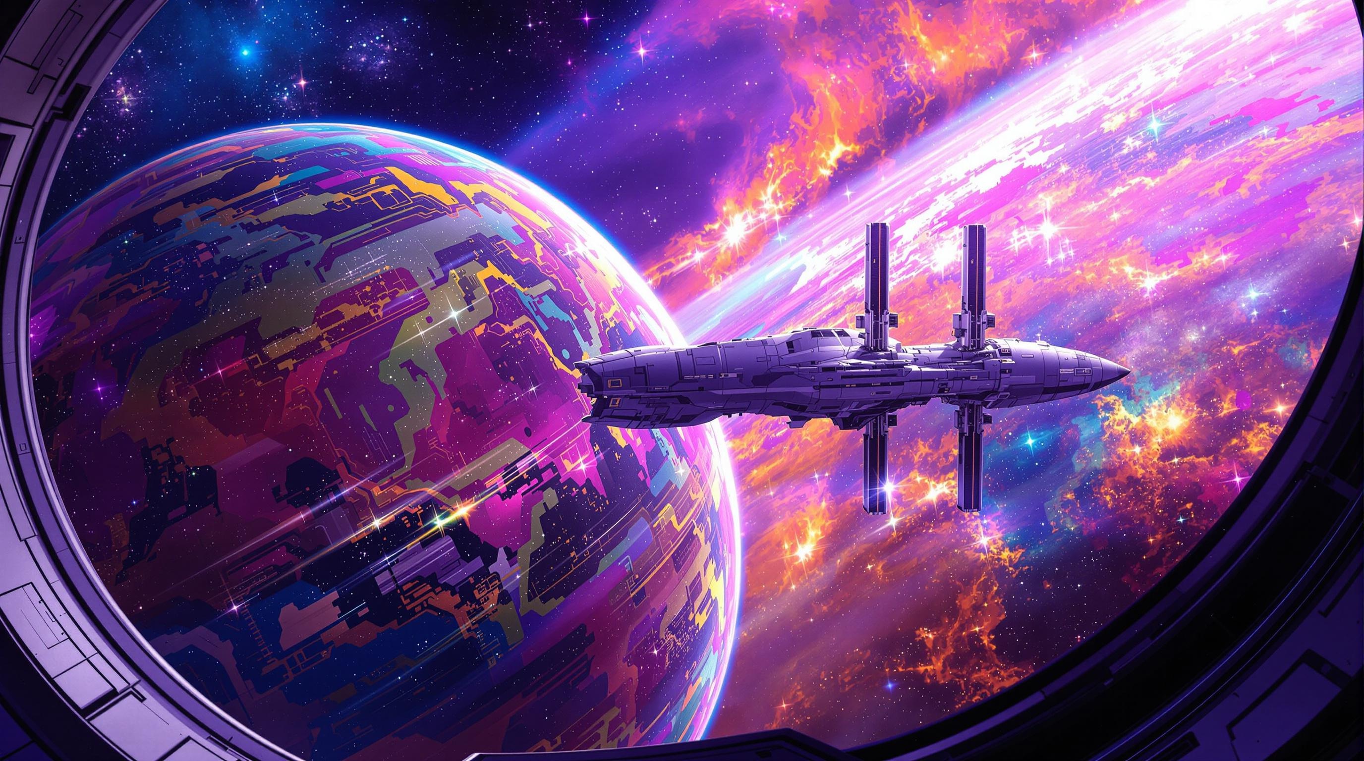 Futuristic Space Station View