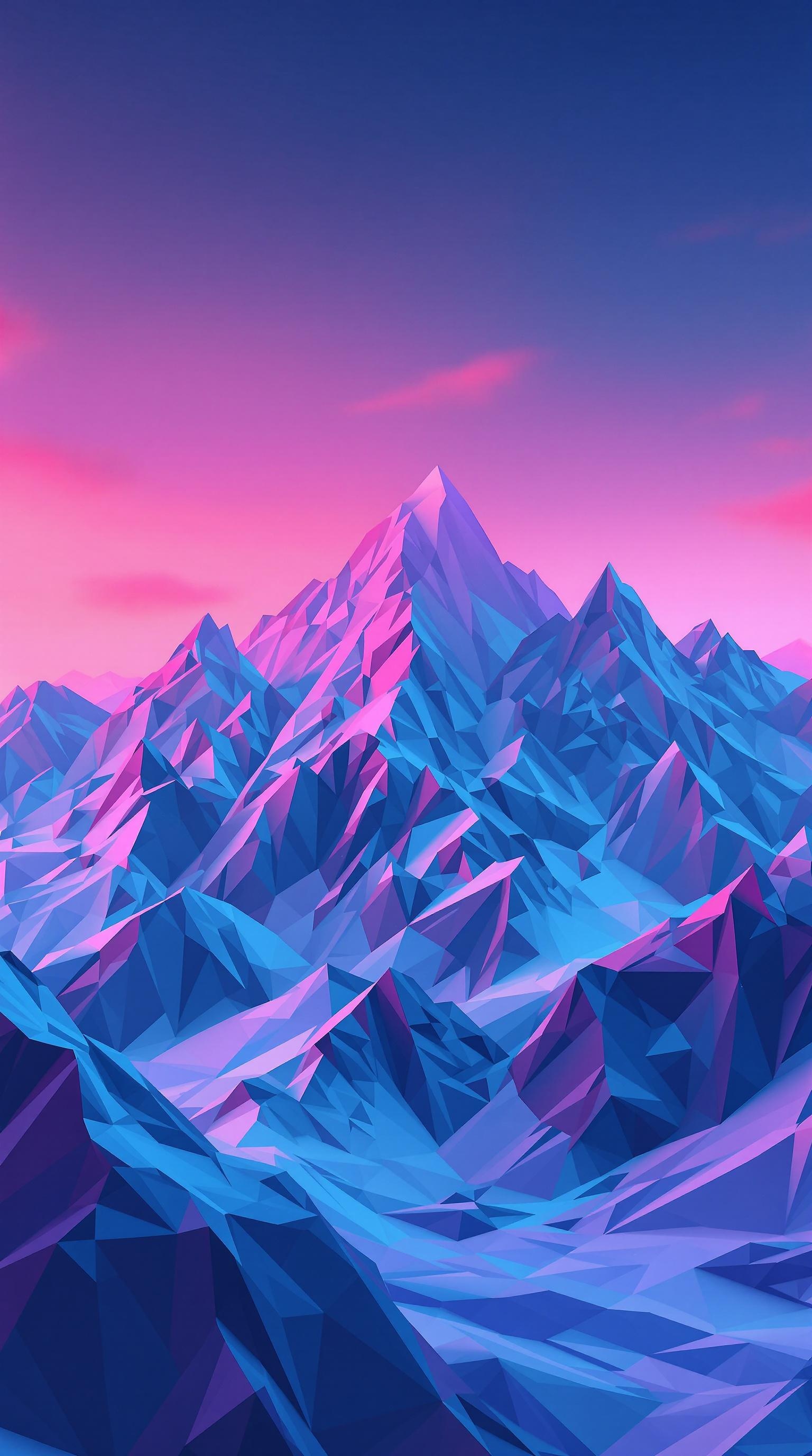 Geometric Twilight Mountain
