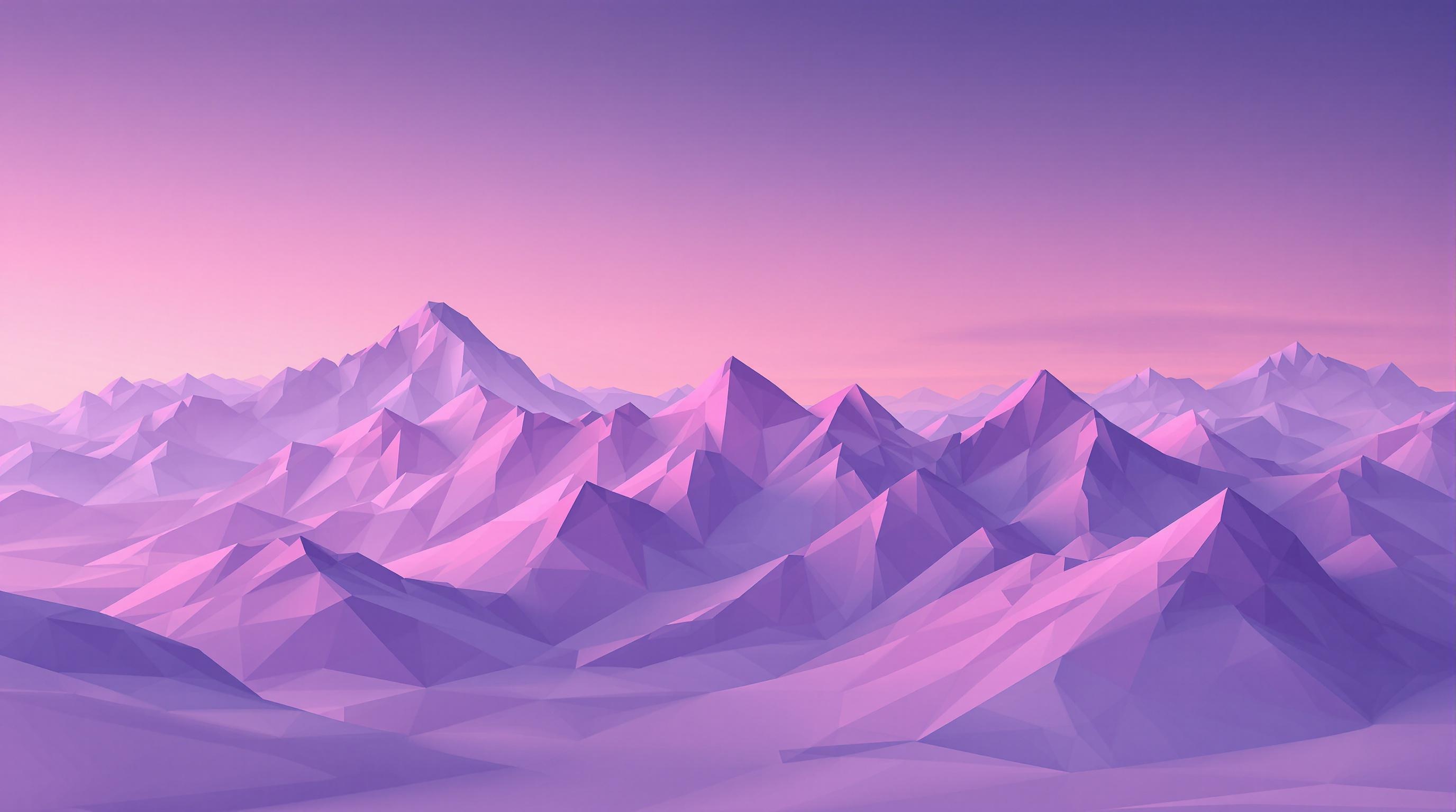 Geometric Twilight Mountains
