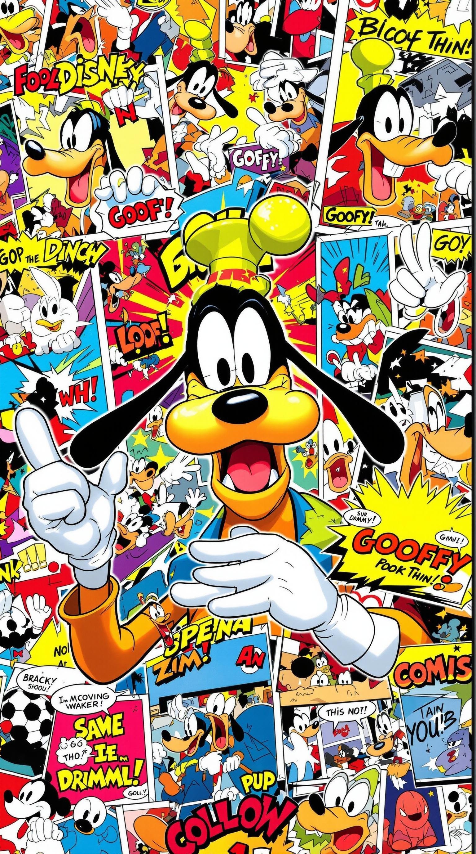 Goofy Comic Antics Wallpaper