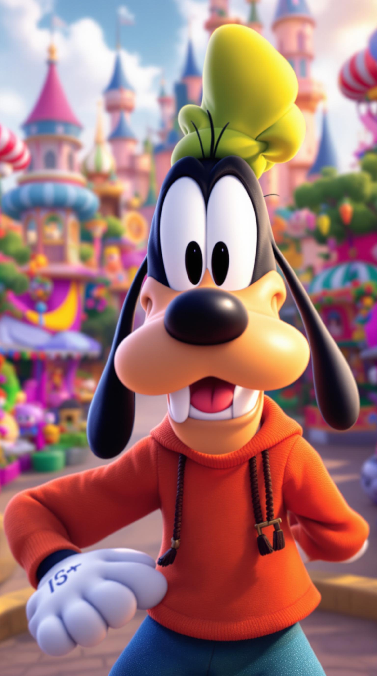 Goofy in Theme Park