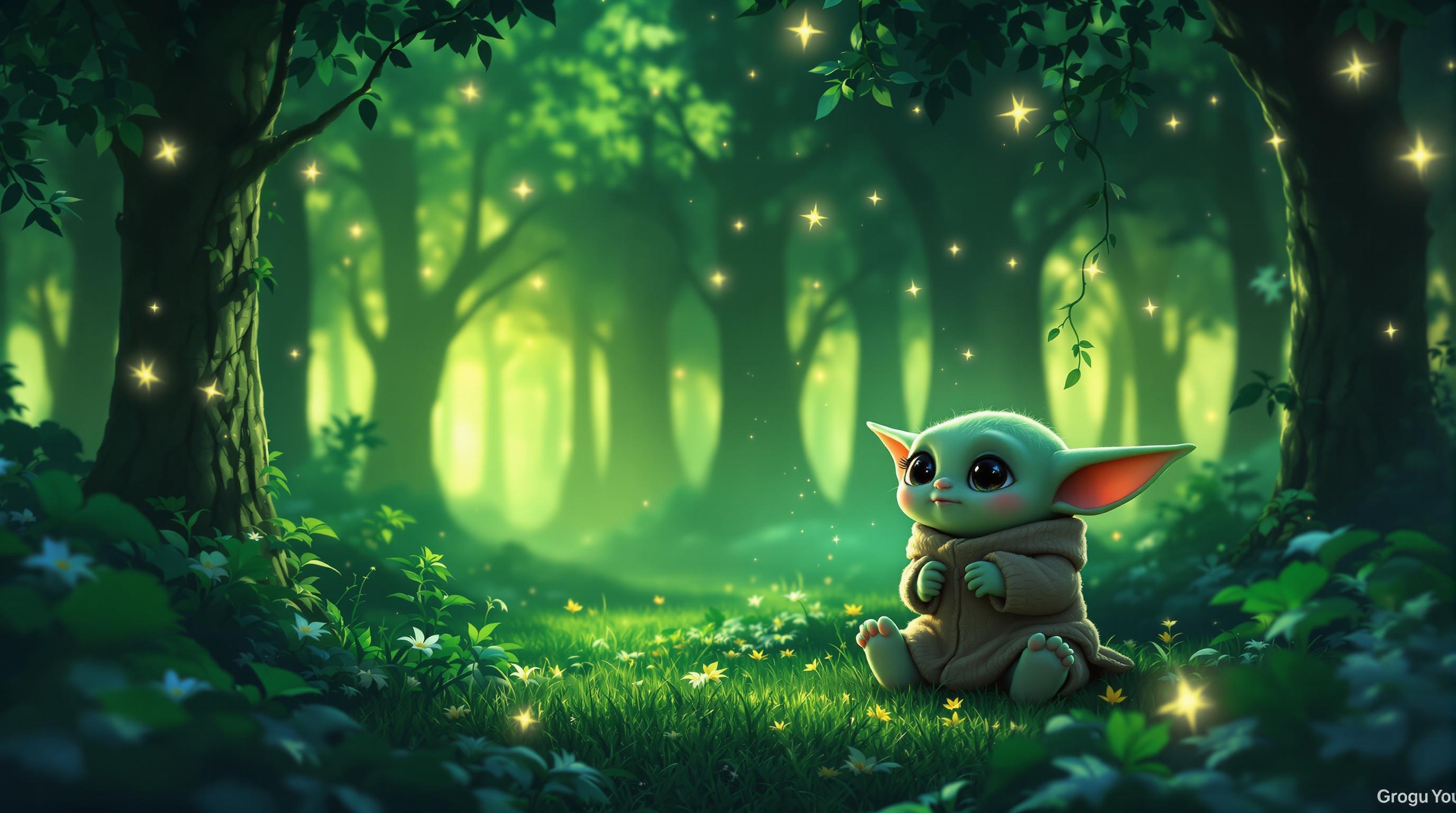 Grogu Forest Dusk