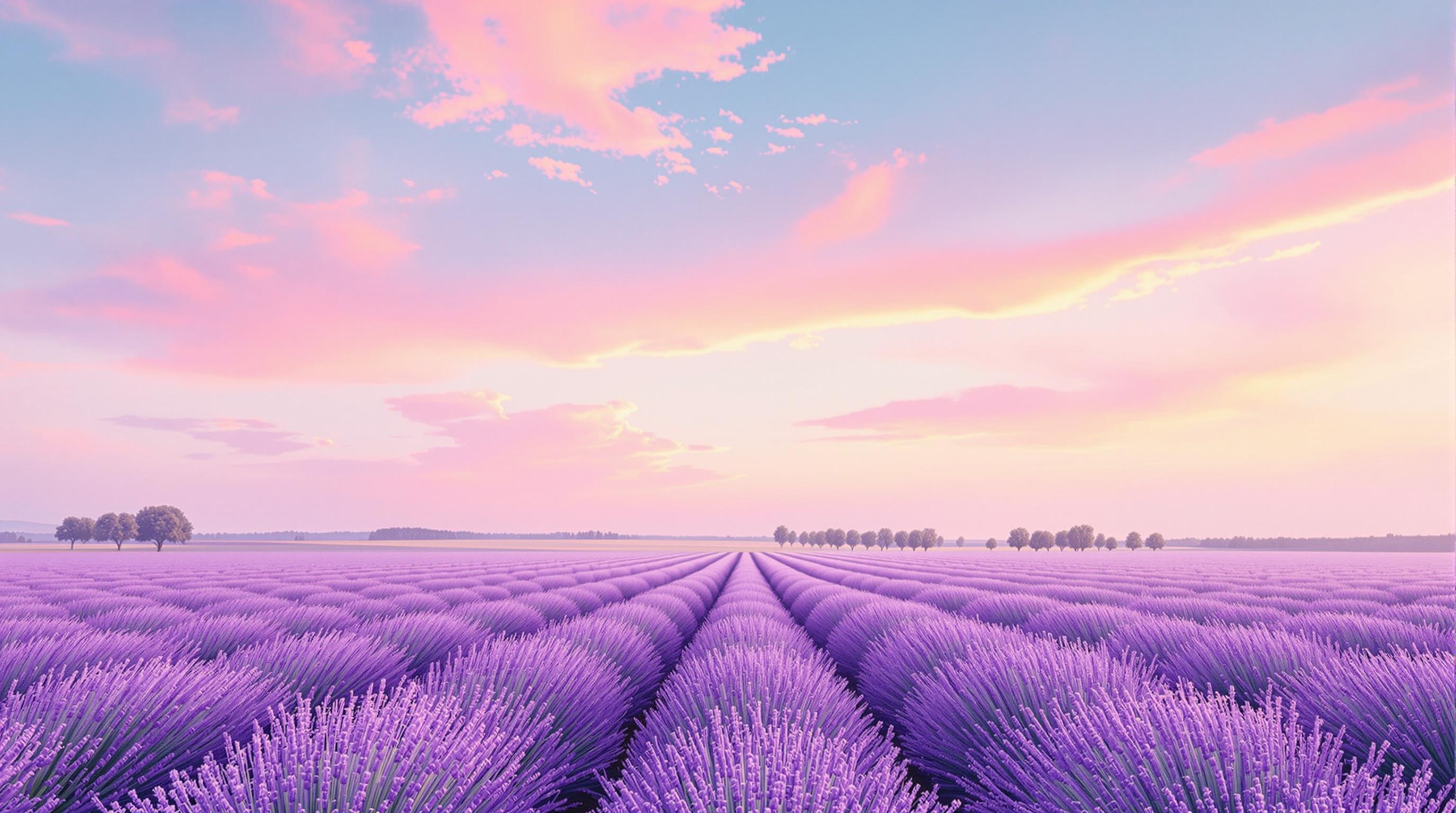 Lavender Bliss Pastel Sky