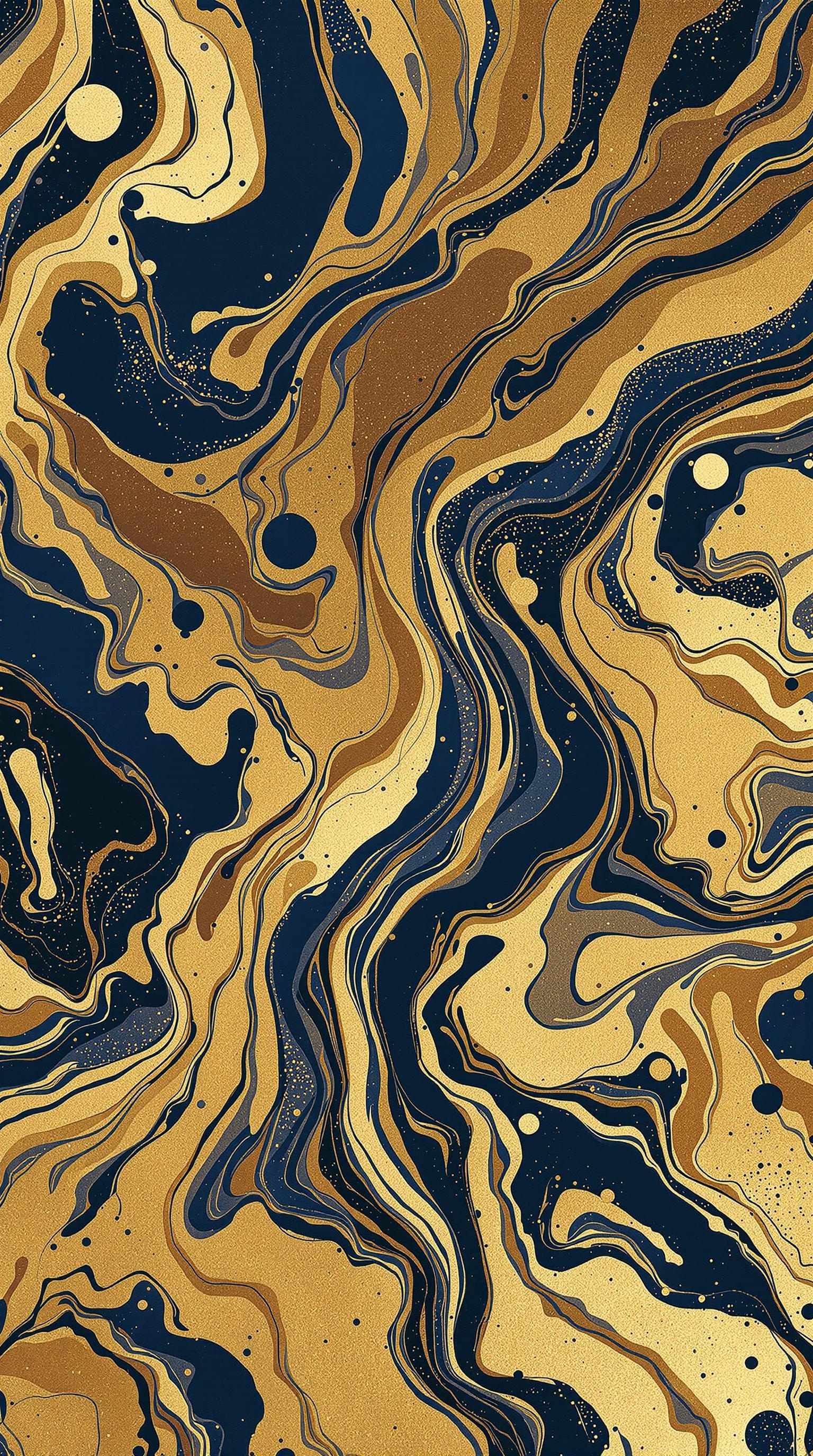Luxury Gold-Navy Pattern