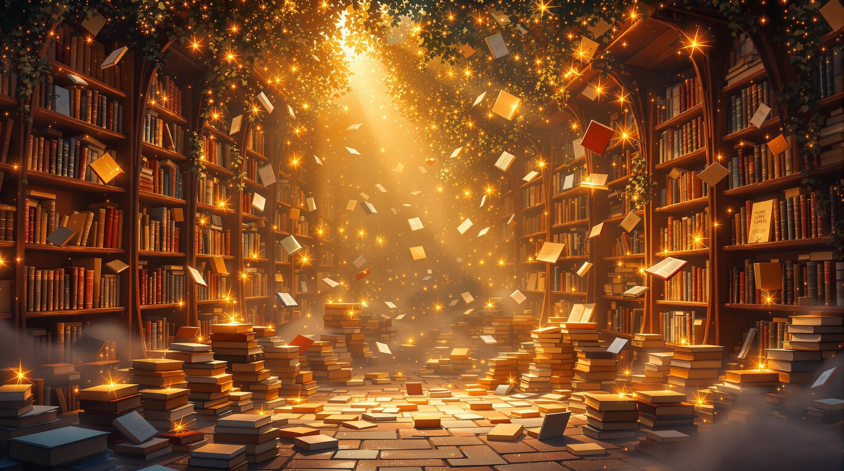 Magical Bookstore Scene