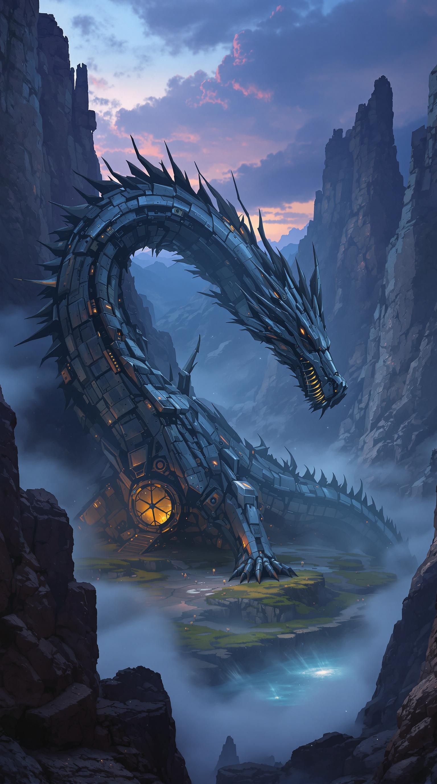 Mechanical Dragon Twilight