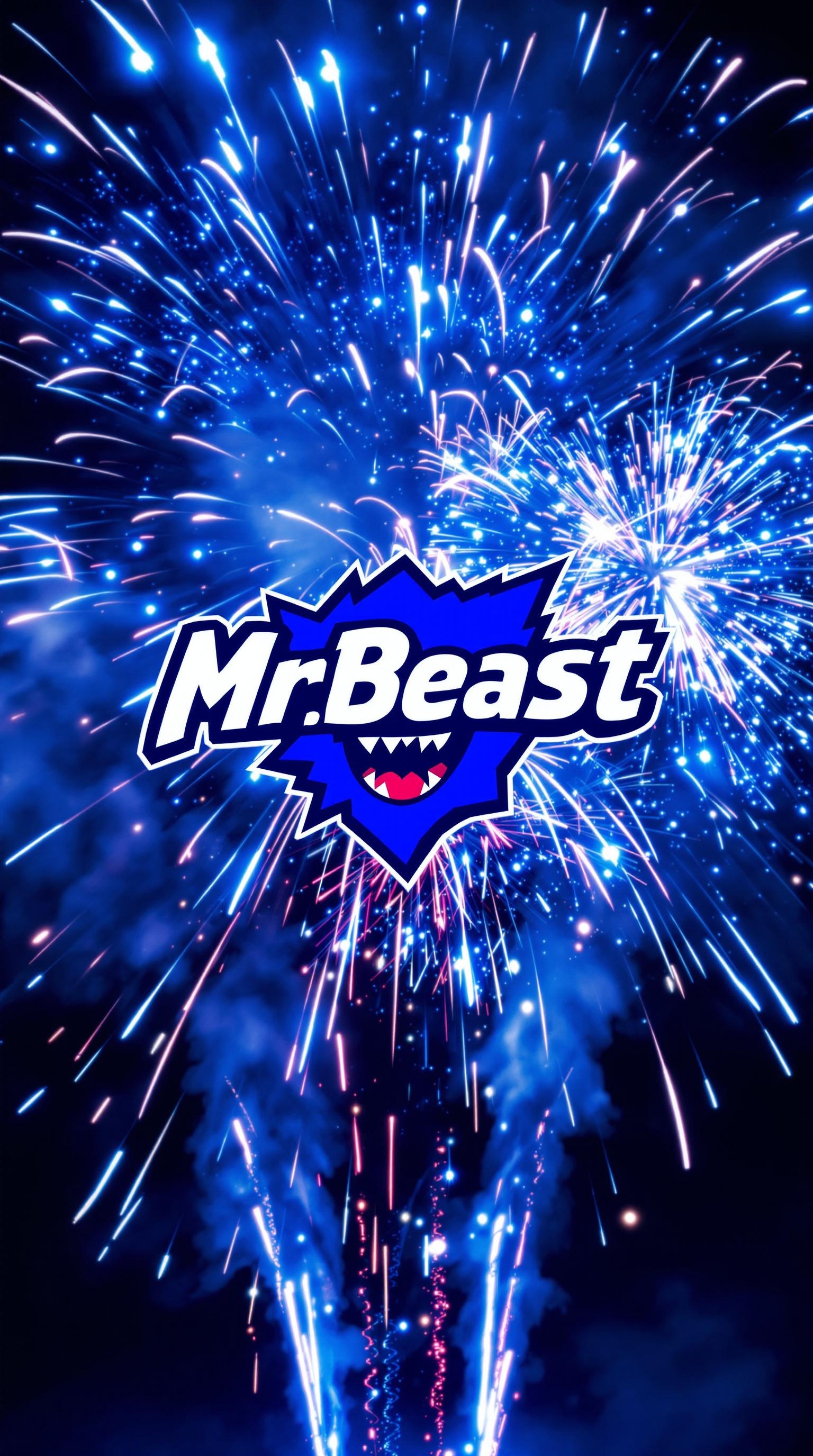 MrBeast Logo Firework Show