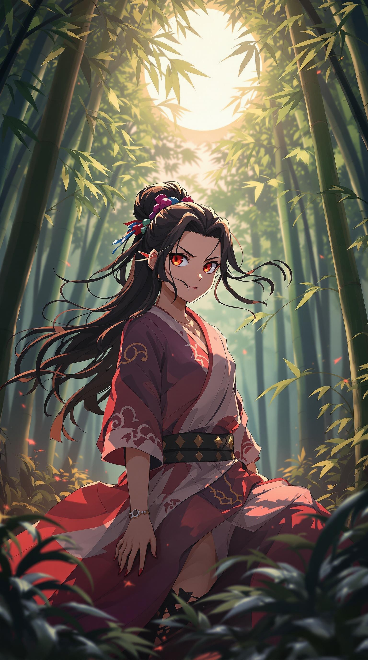 Mystic Nezuko Under Moonlight