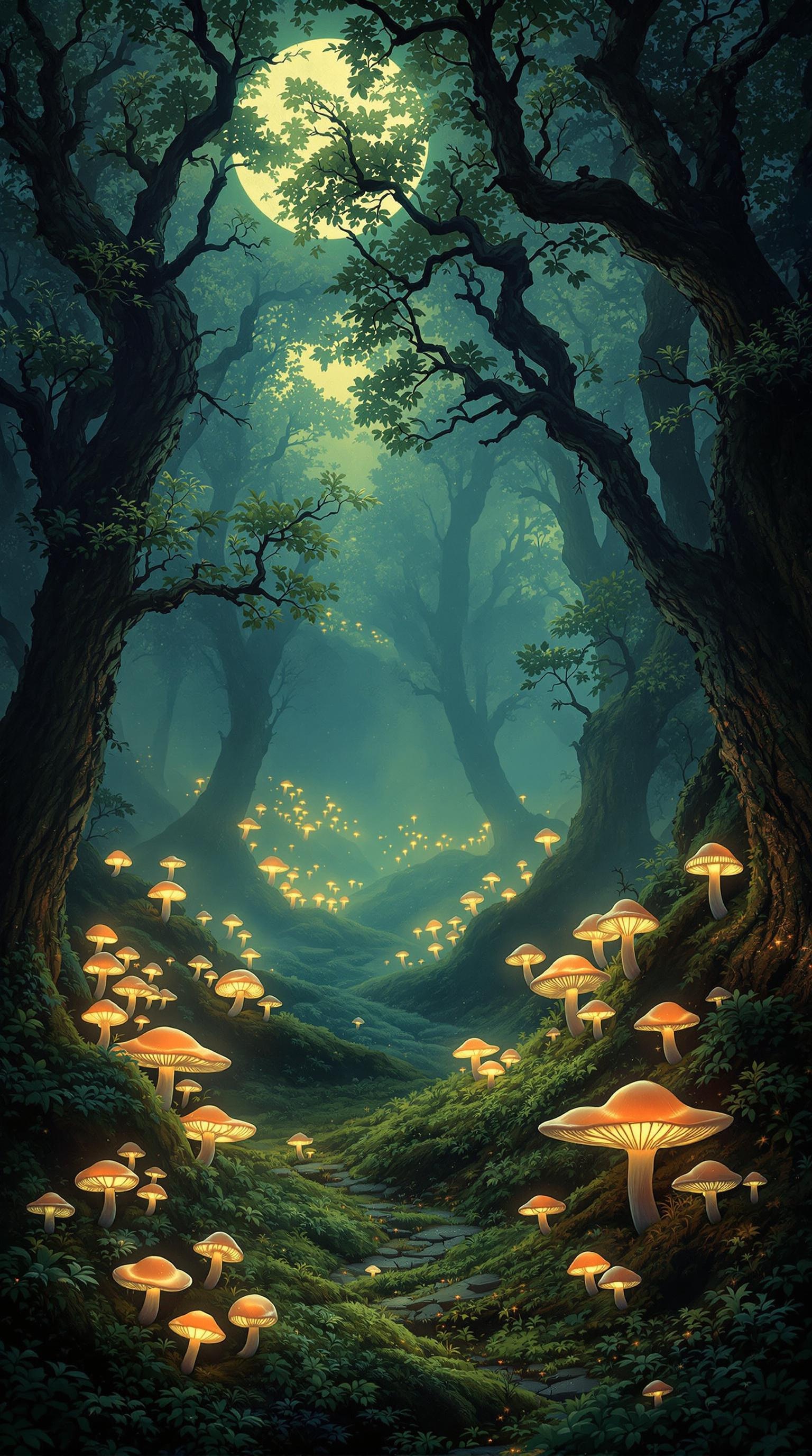 Mystical Forest Moonlight