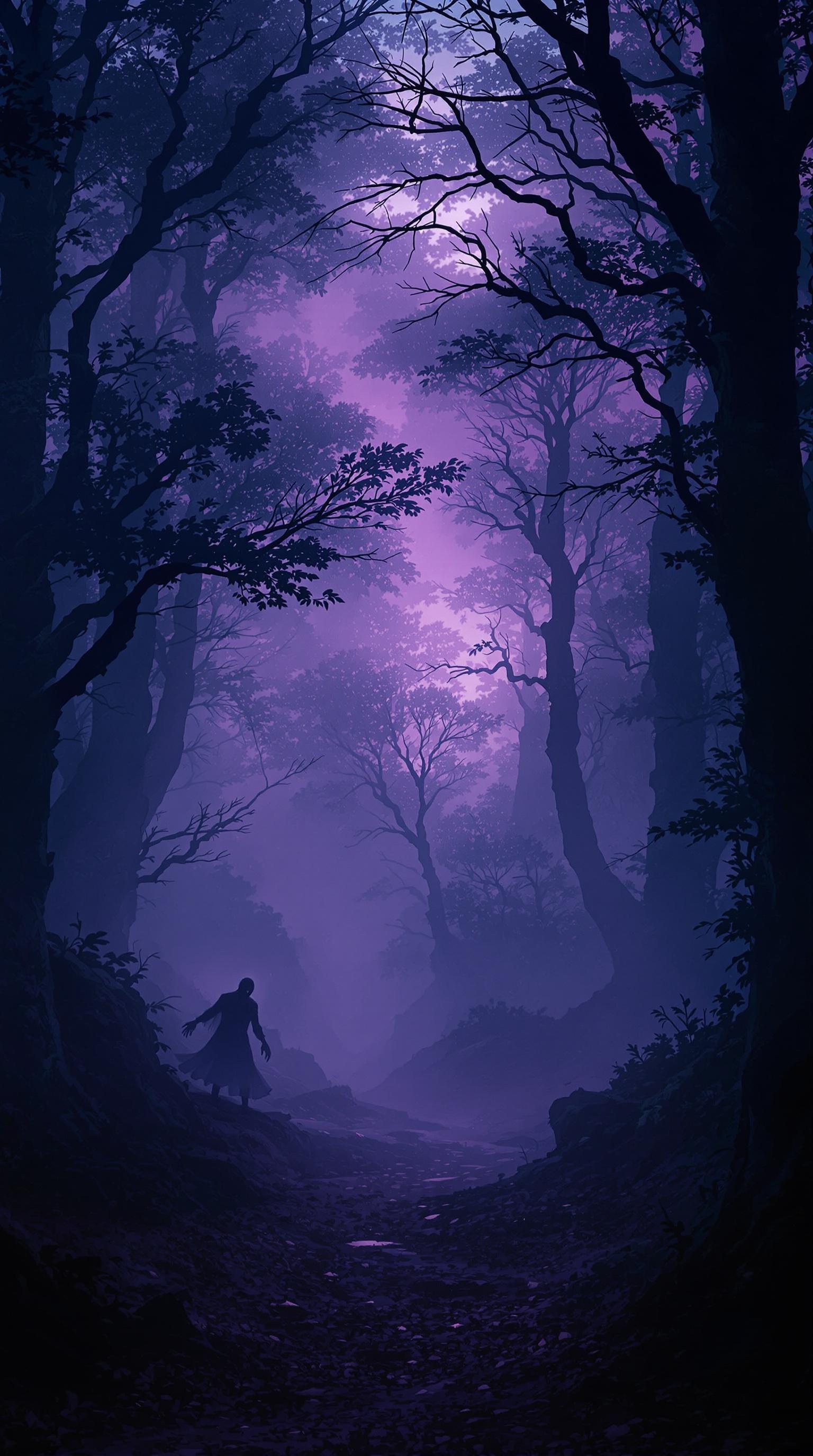 Mystical Twilight Ghost Forest