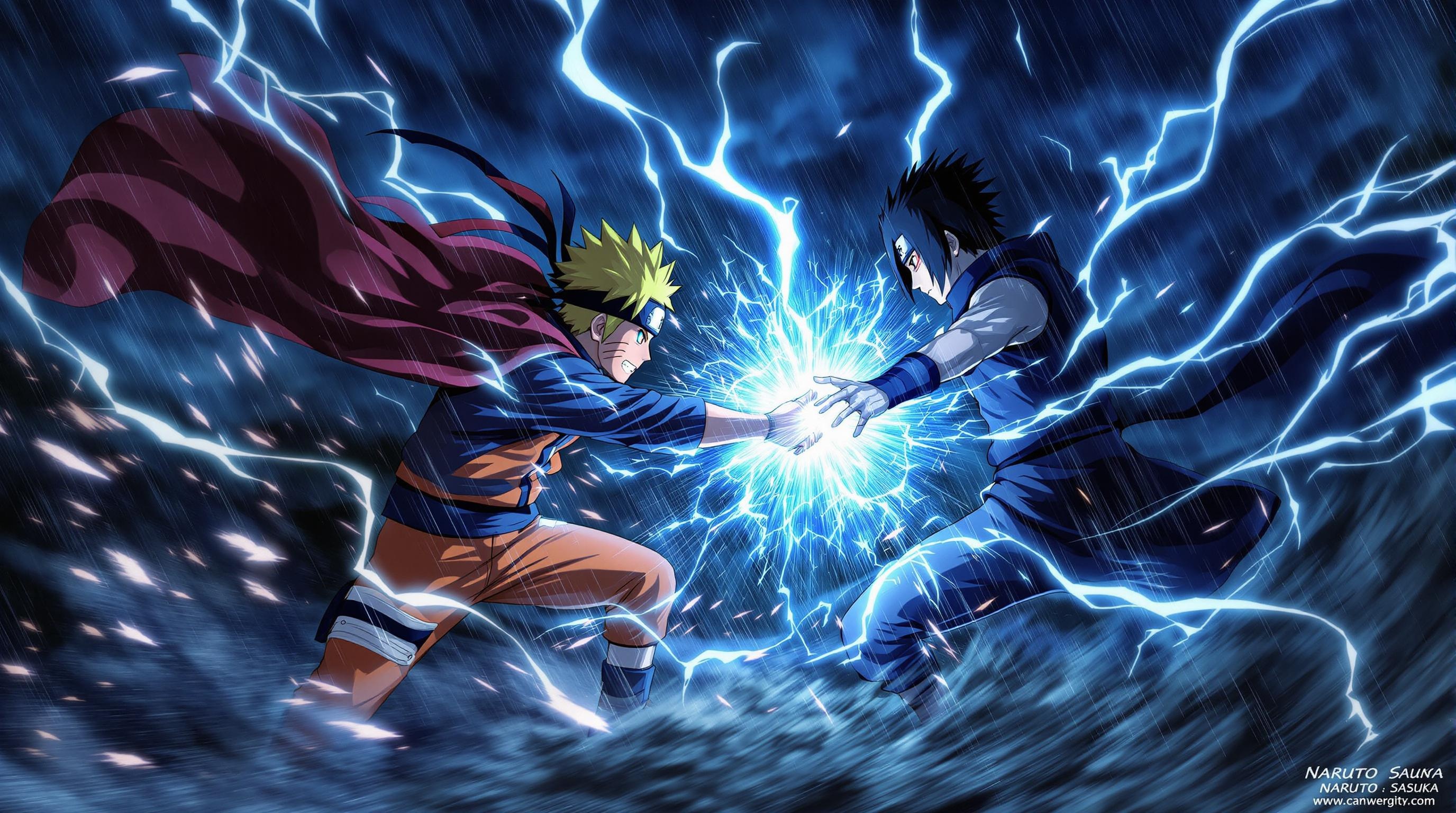 Naruto Vs Sasuke 4K Wallpaper