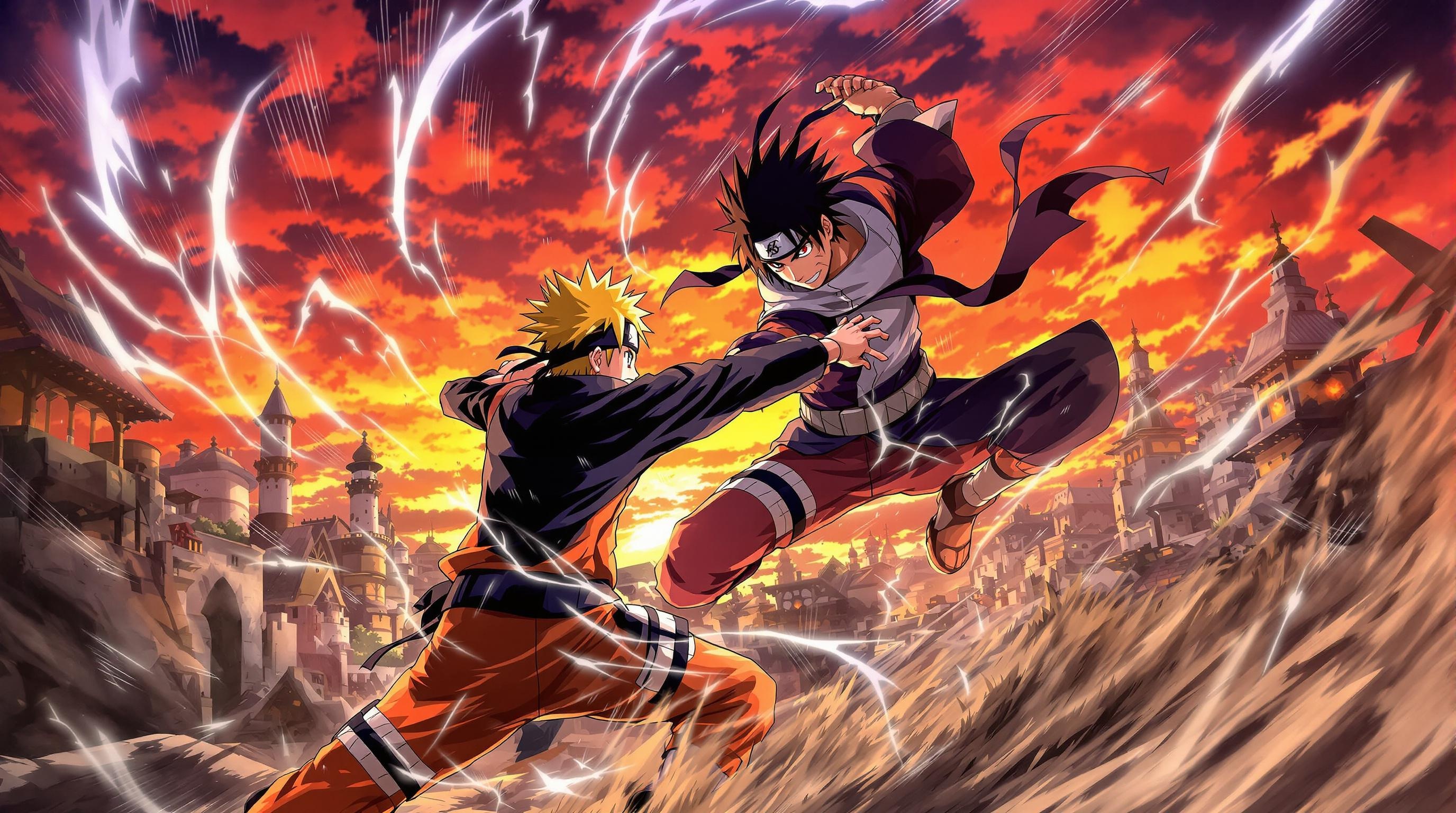 Naruto Vs Sasuke Action Scene