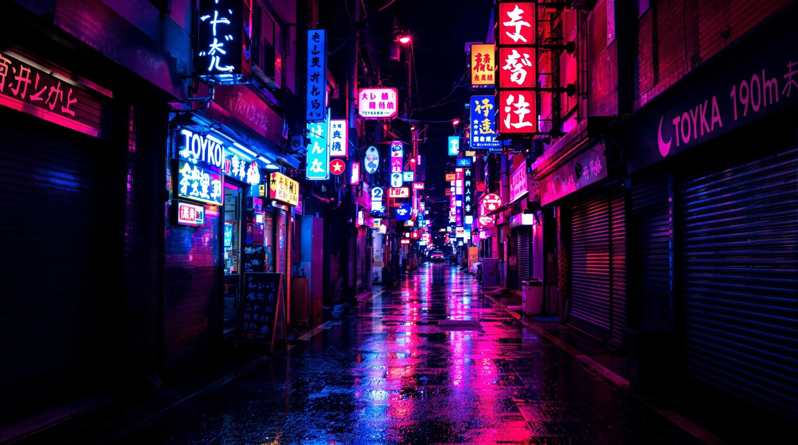 Neon Tokyo Nightscape
