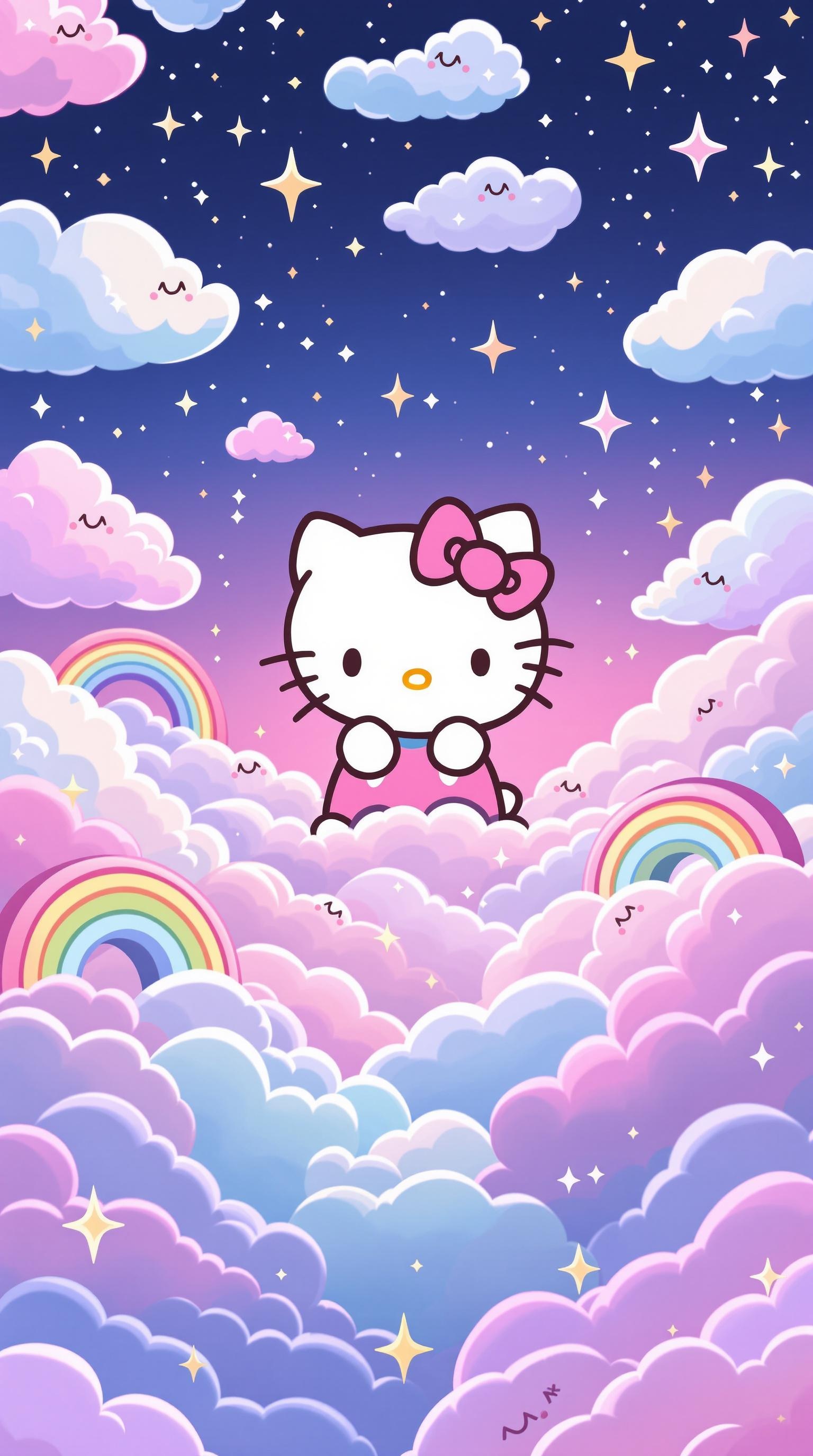 Pastel Hello Kitty Dreamscape