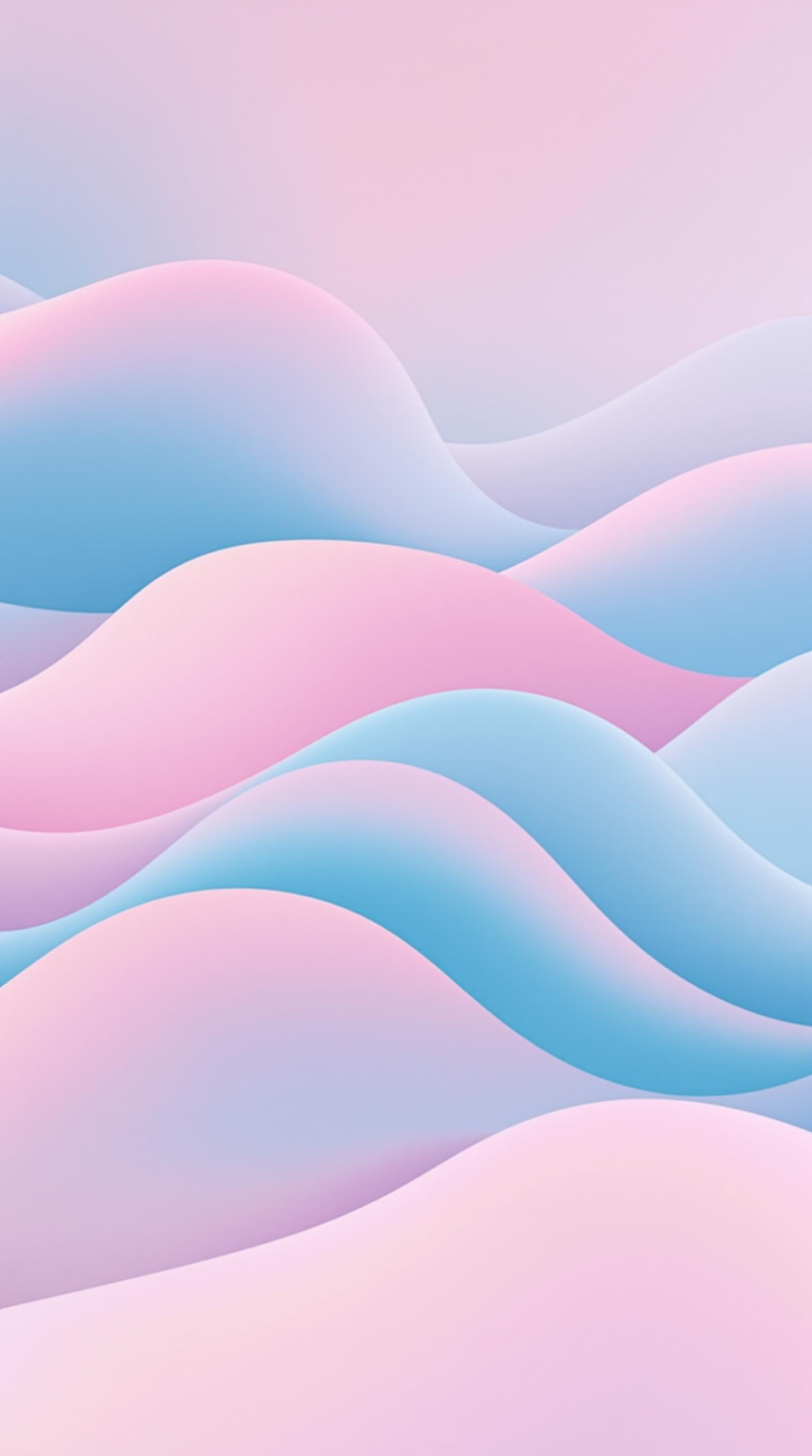 Pastel Pink and Blue Waves