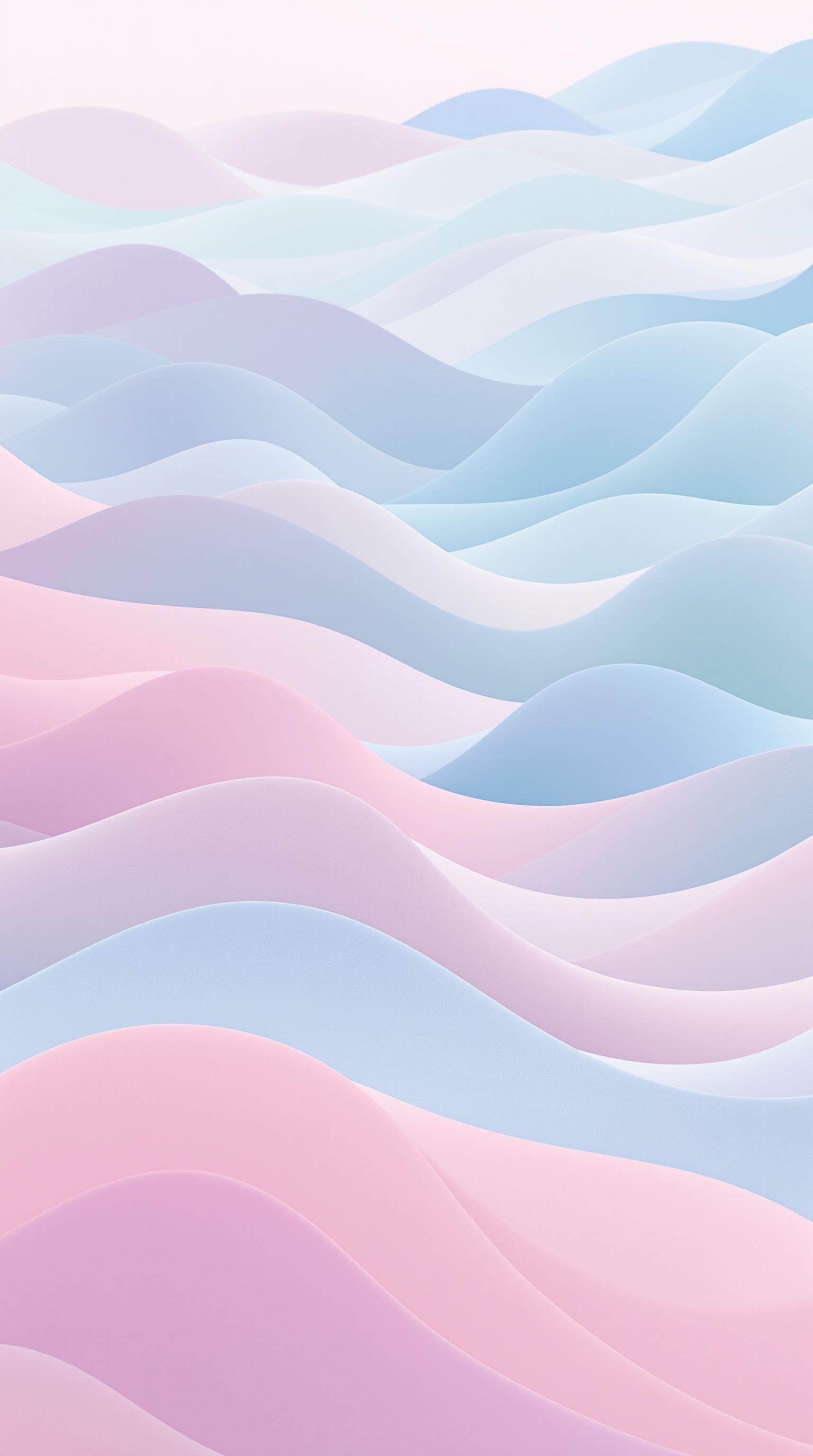 Pastel Waves Minimalist Art