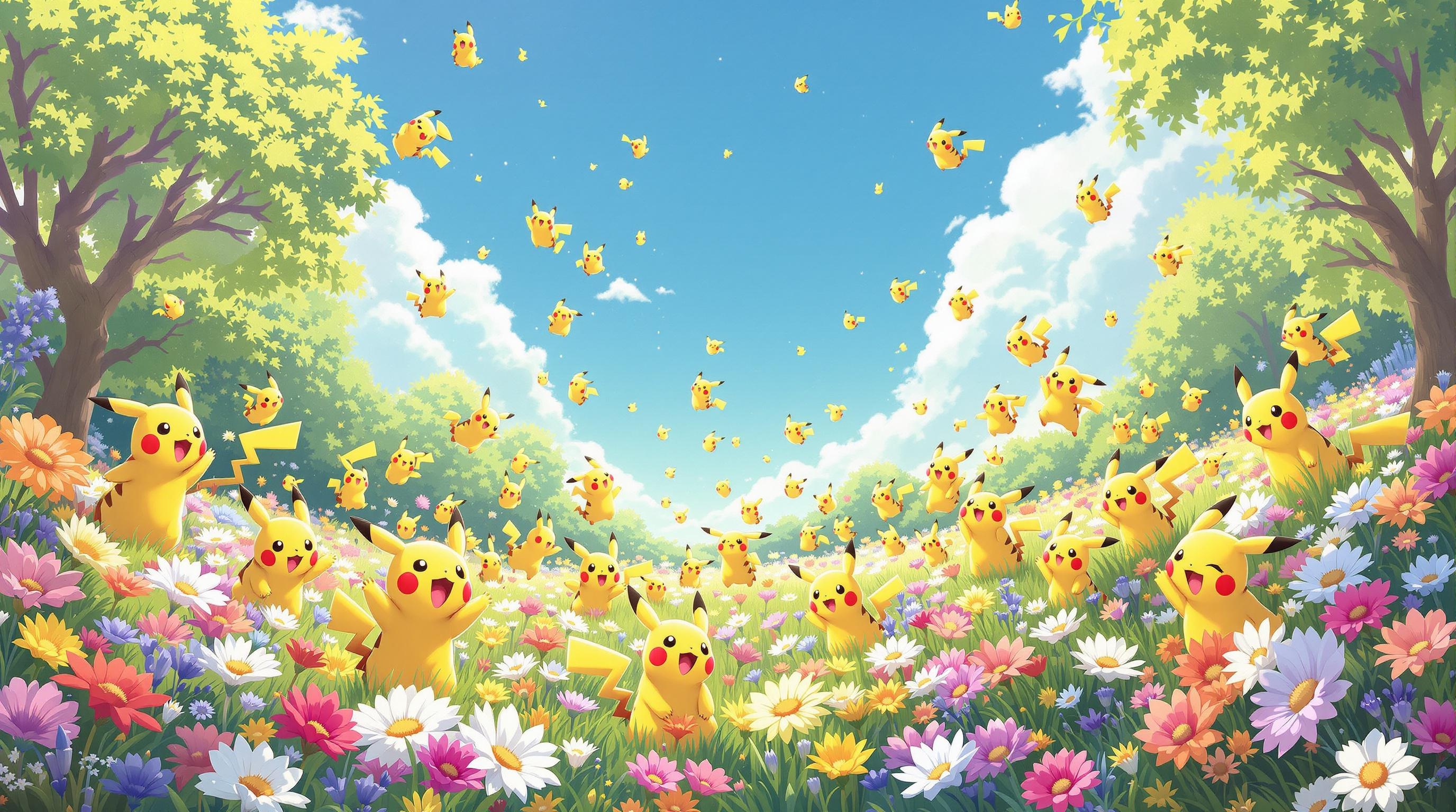 Playful Pikachu Meadow
