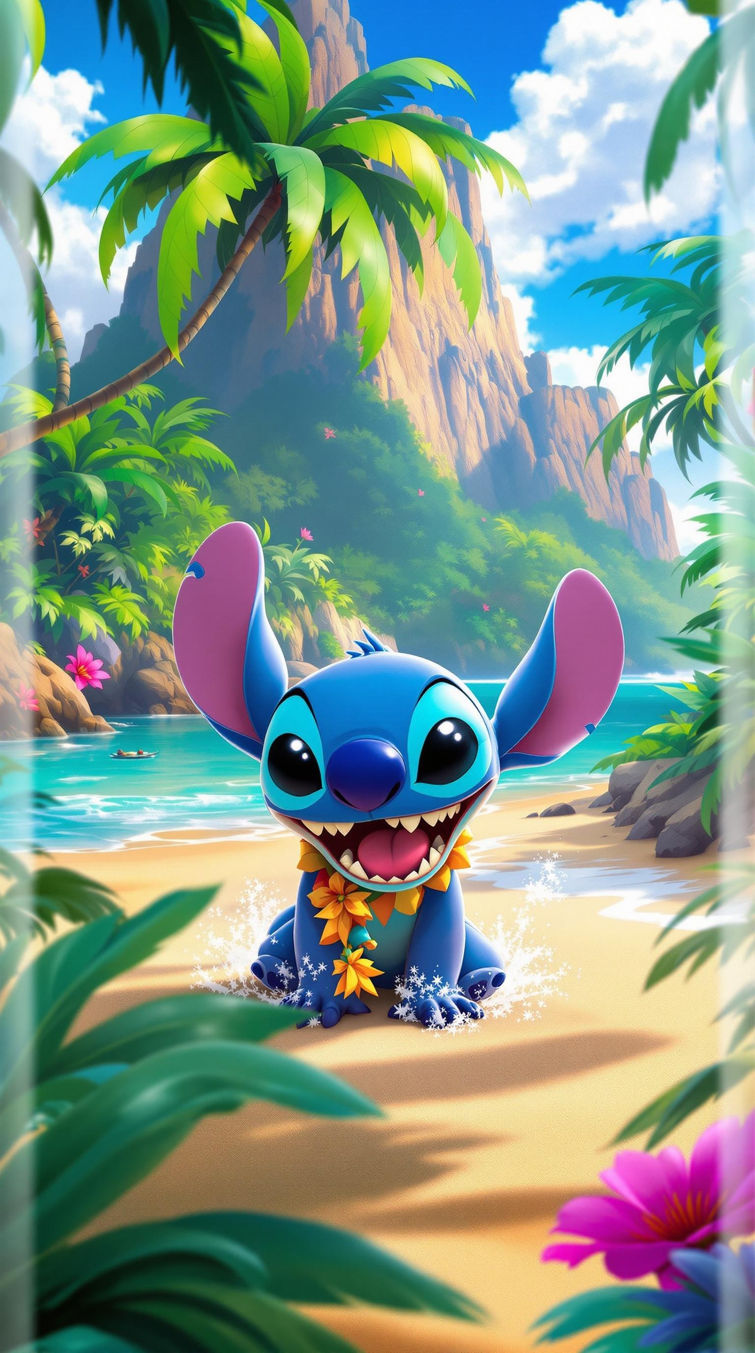 Playful Stitch Wallpaper