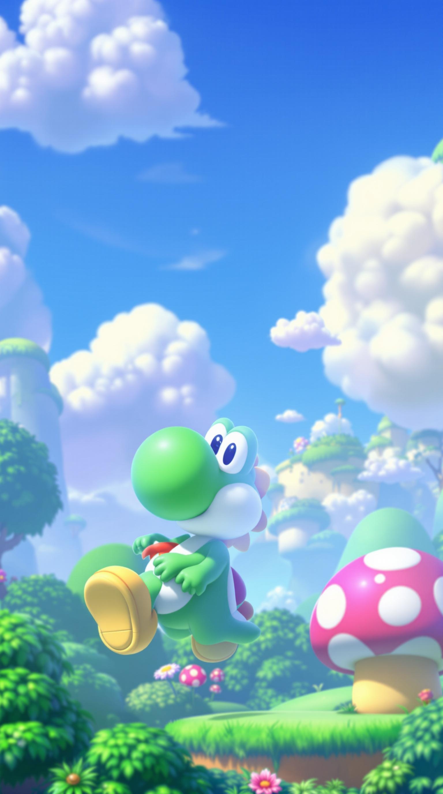 Playful Yoshi Wallpaper