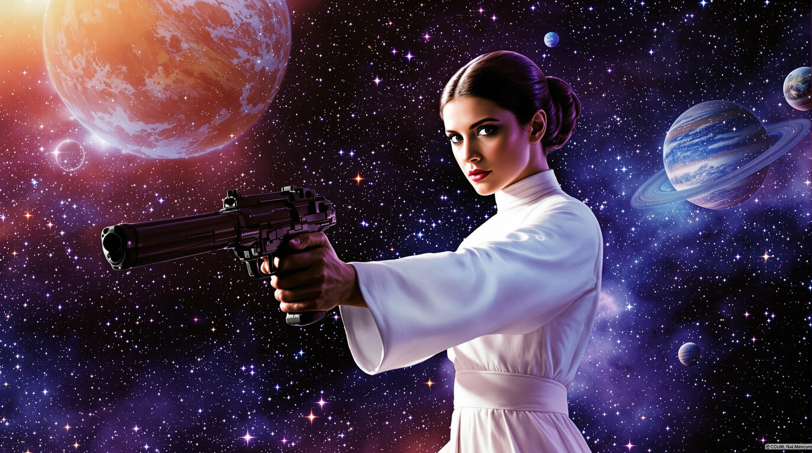 Princess Leia Galaxy Wallpaper