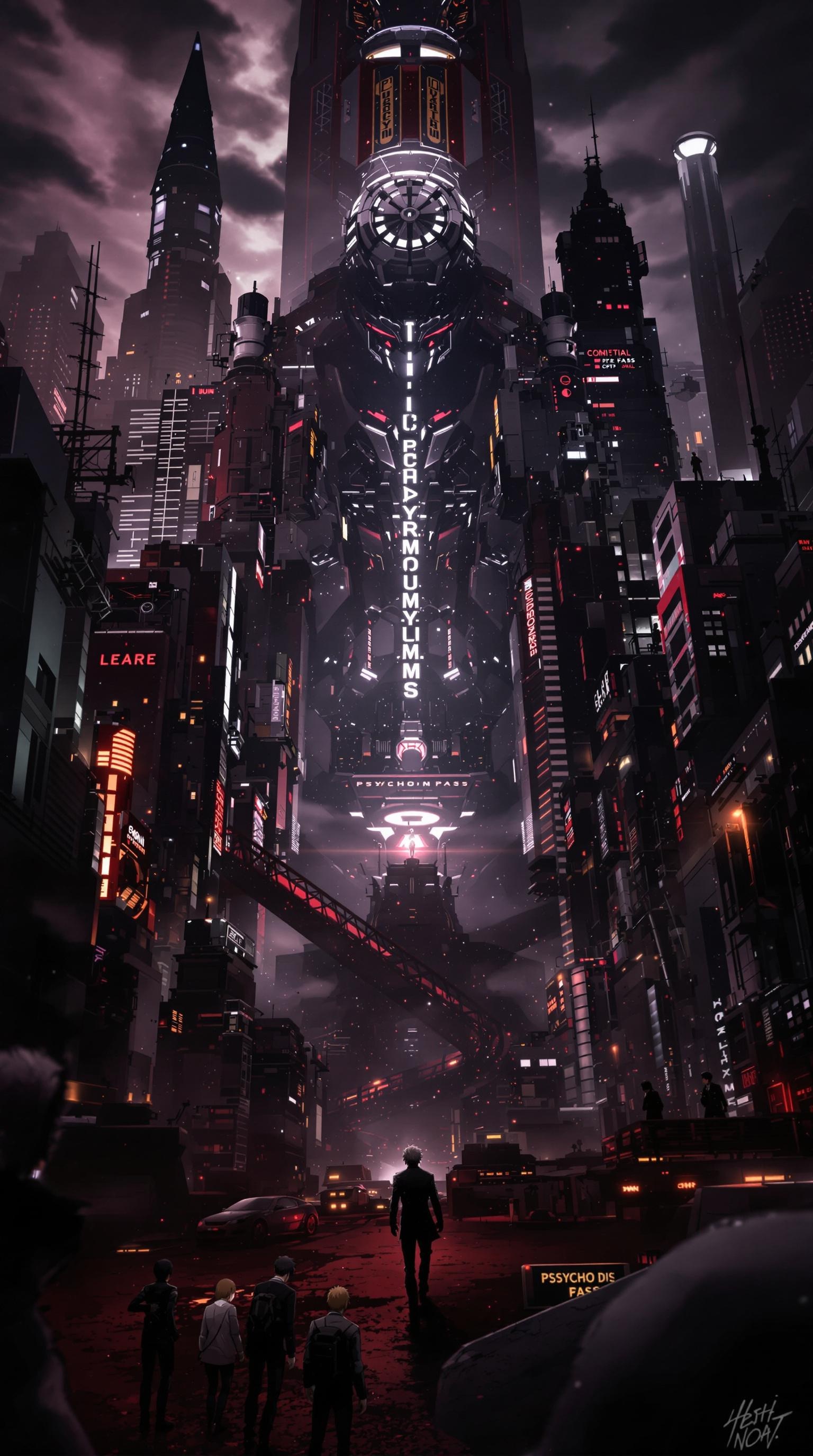 Psycho-Pass Cityscape Wallpaper
