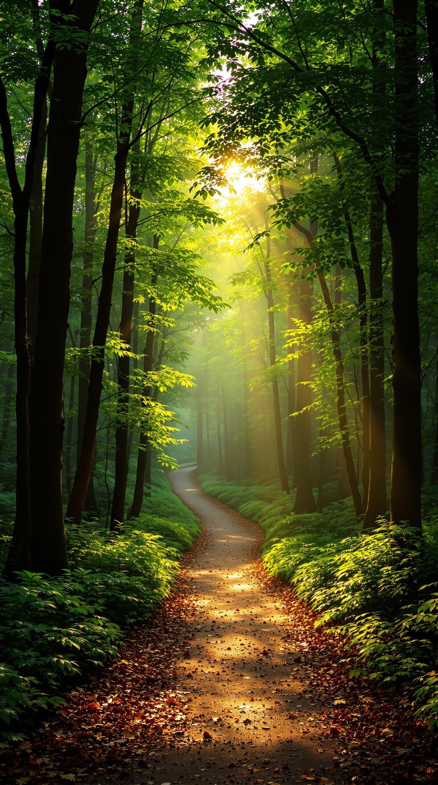 Serene Forest Path Wallpaper