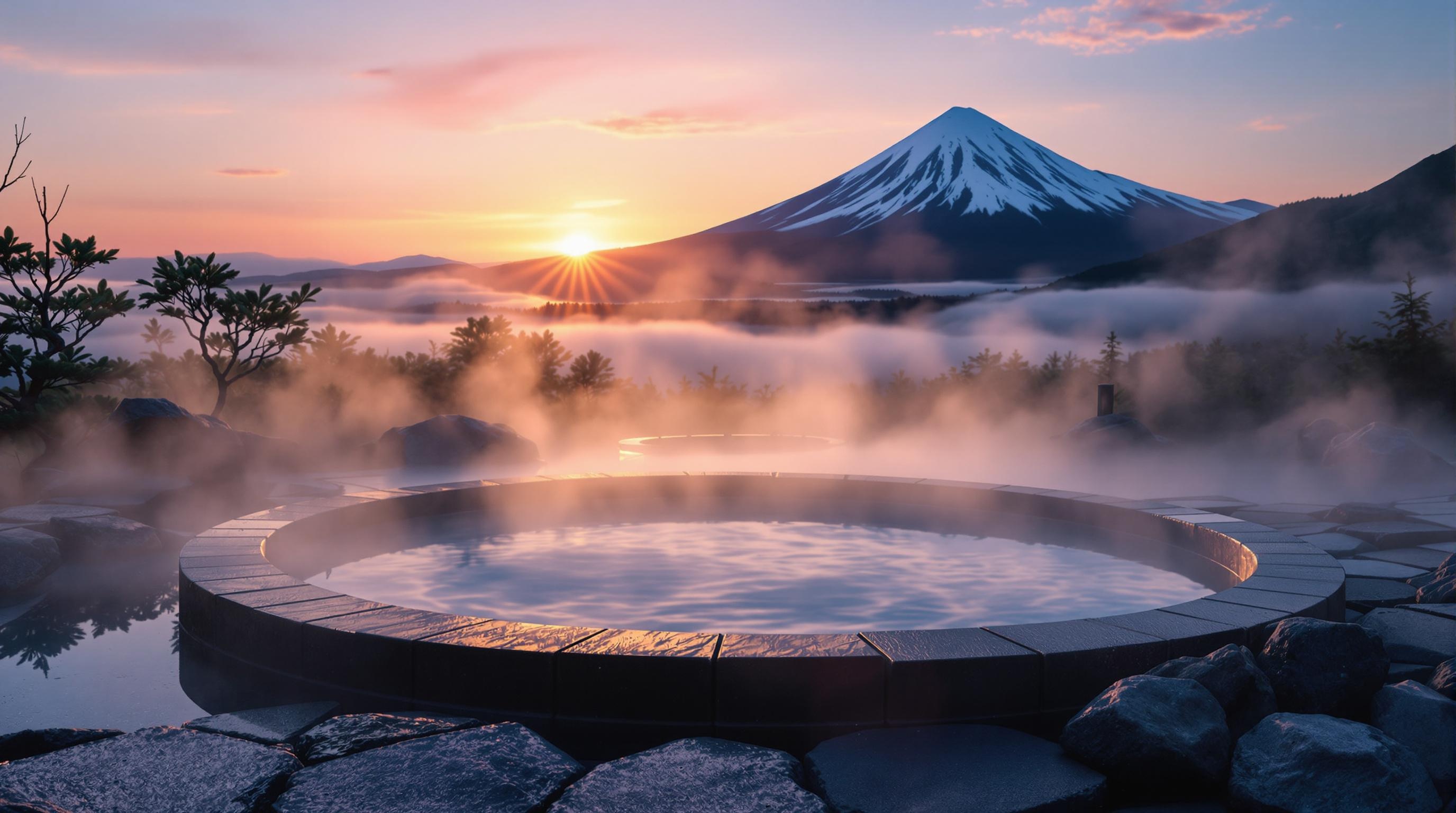 Serene Japanese Onsen