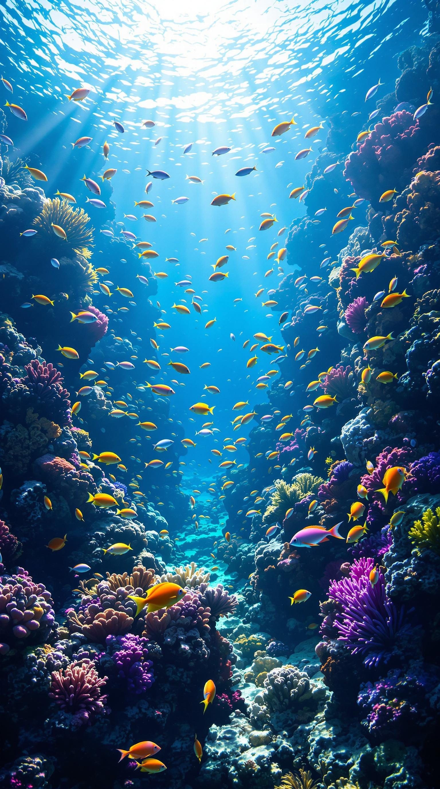 Sunlit Coral Reef
