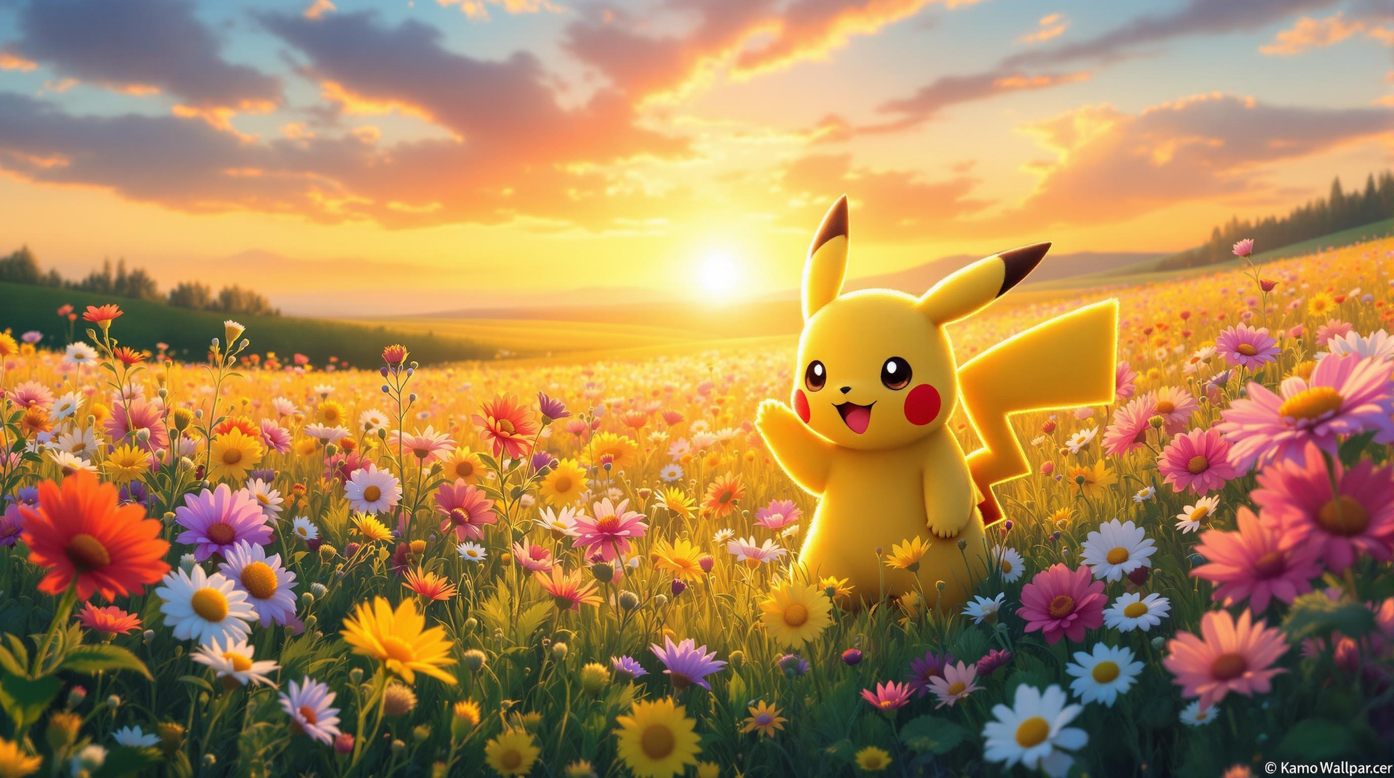 Sunset Meadow Pikachu