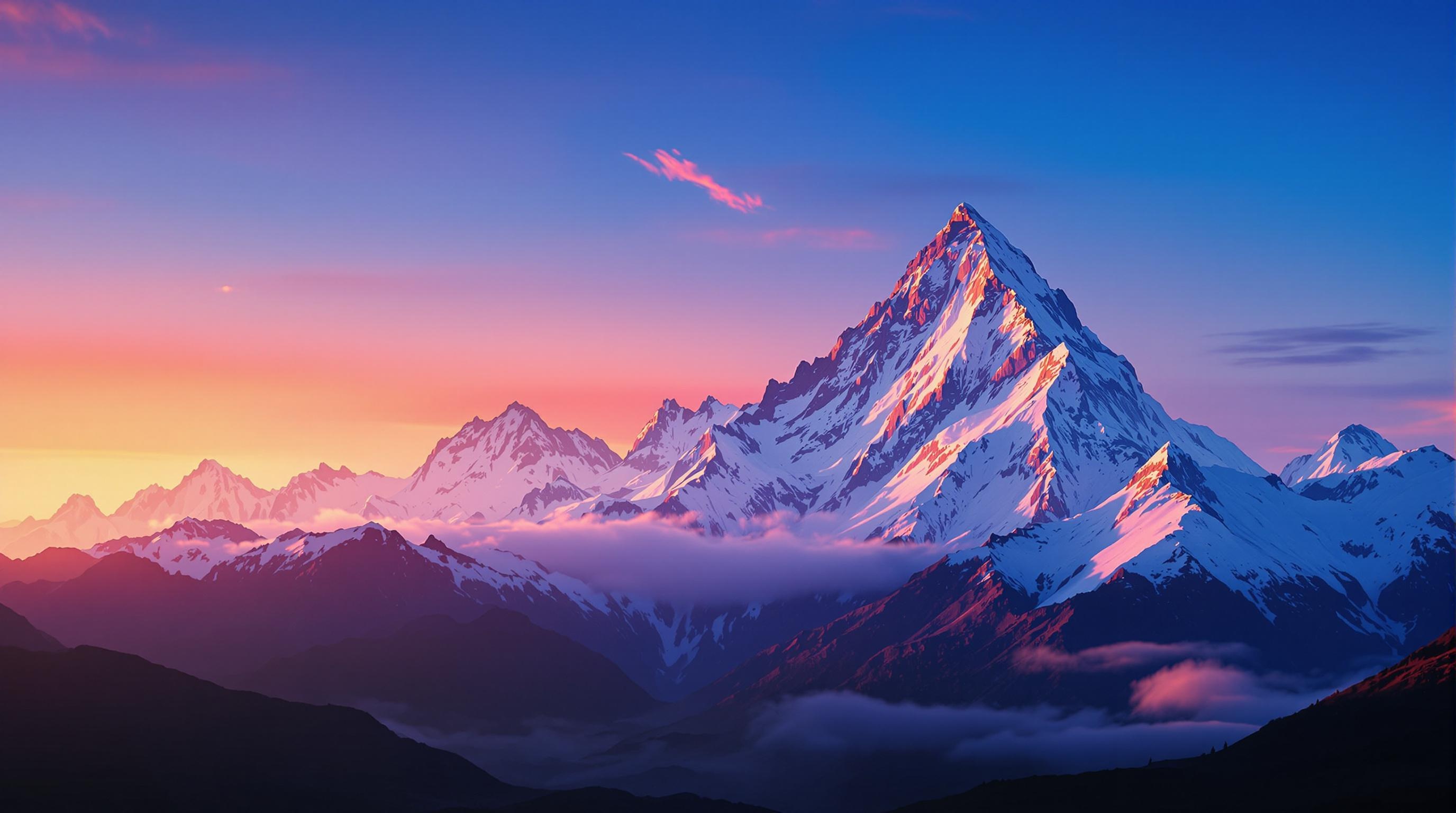 Sunset Mountain Range Wallpaper