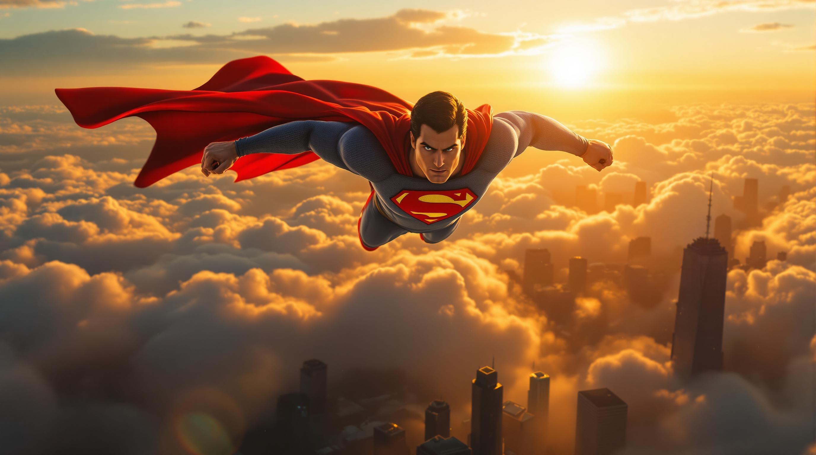 Superman Over Metropolis