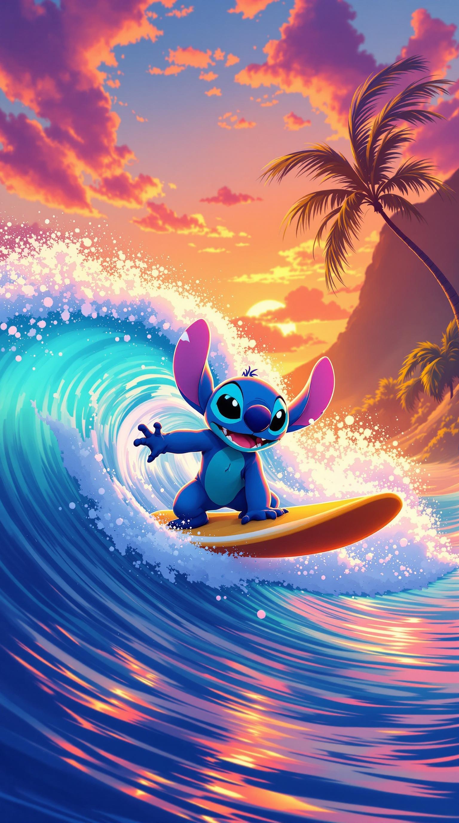Surfing Stitch Wallpaper