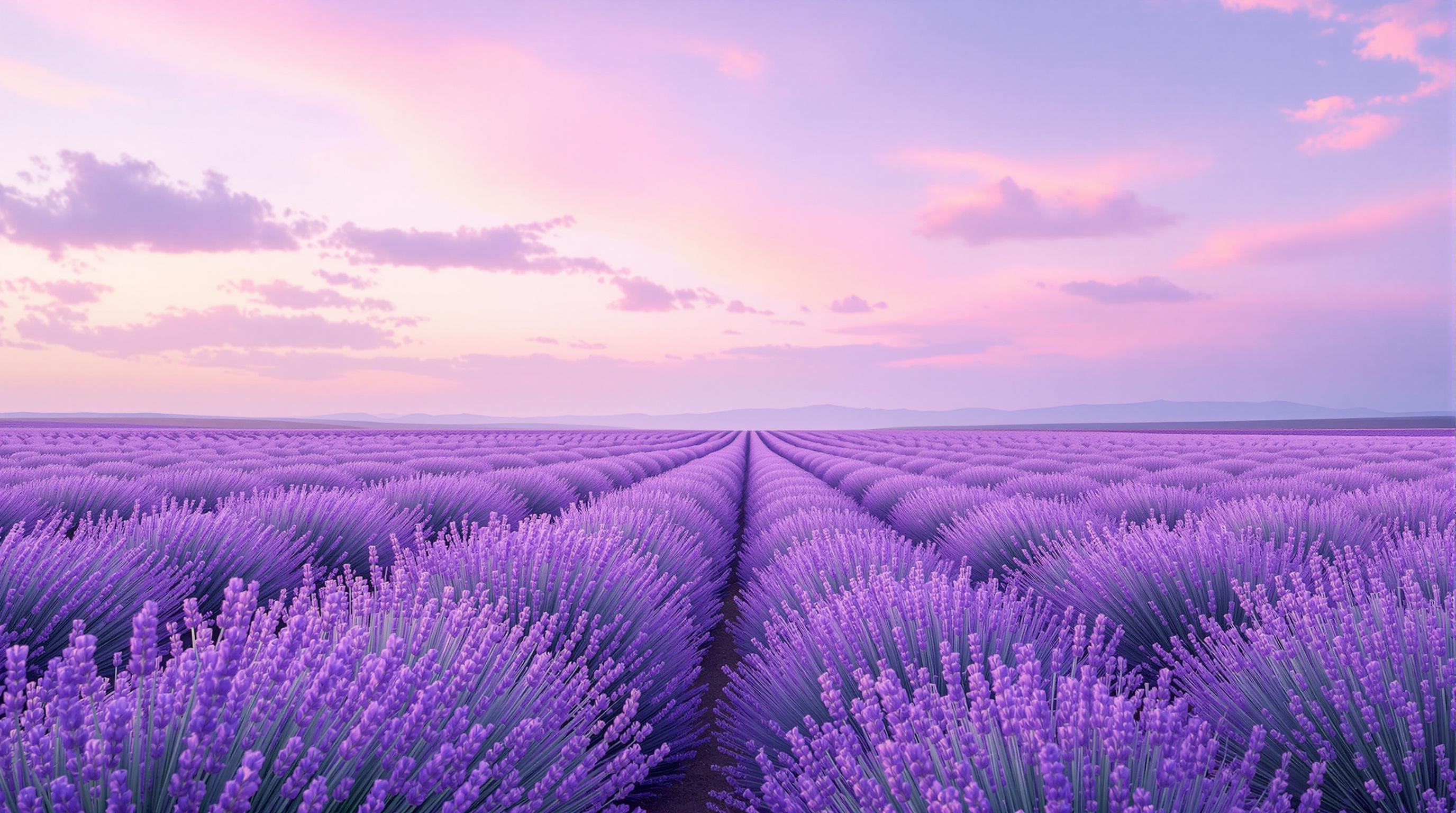Twilight Lavender Field